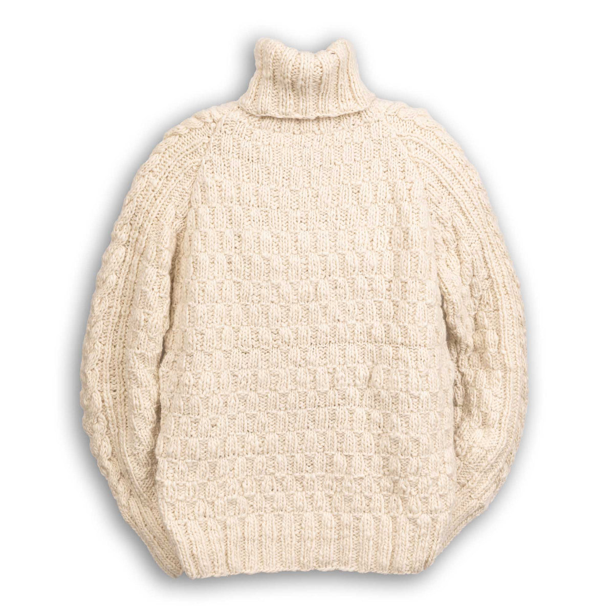 Chamula Fisherman Turtleneck Pullover Ivory-Knitwear-Clutch Cafe