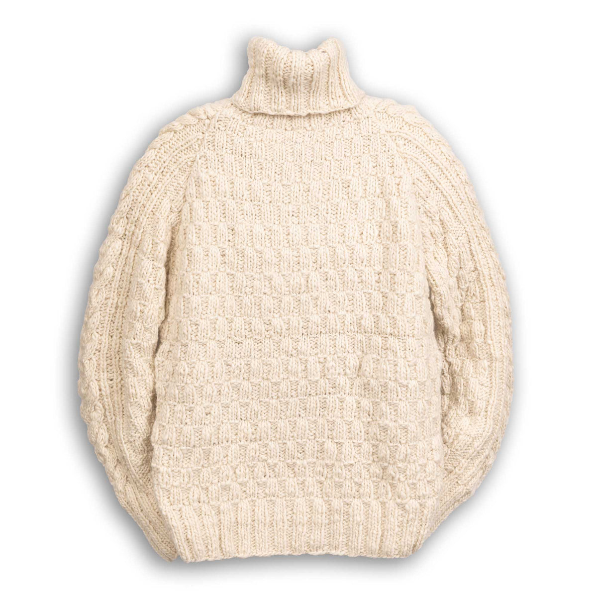 Chamula Fisherman Turtleneck Pullover Ivory-Knitwear-Clutch Cafe