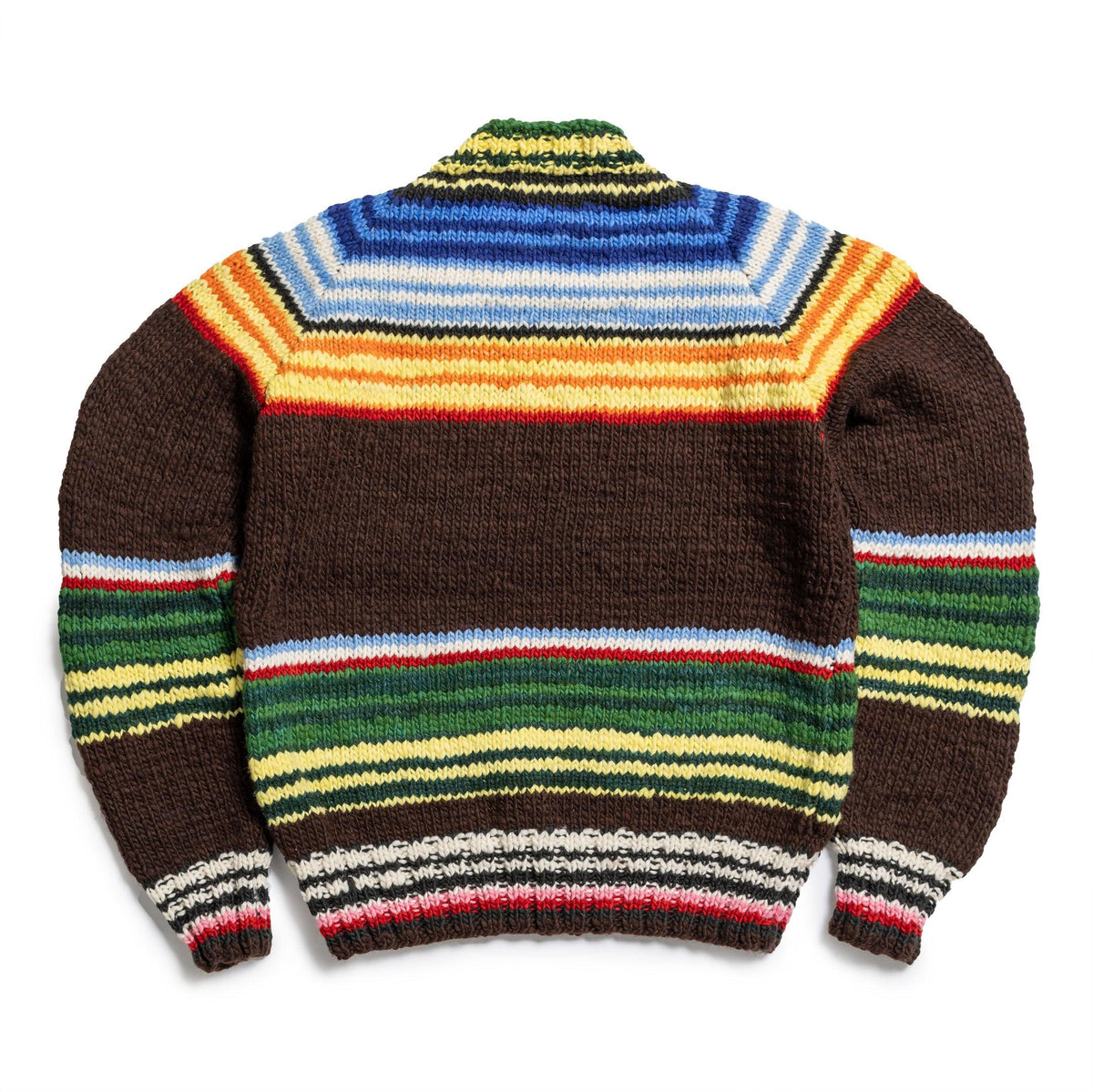 Chamula Serape Pullover Sweater Chocolate-Knitwear-Clutch Cafe