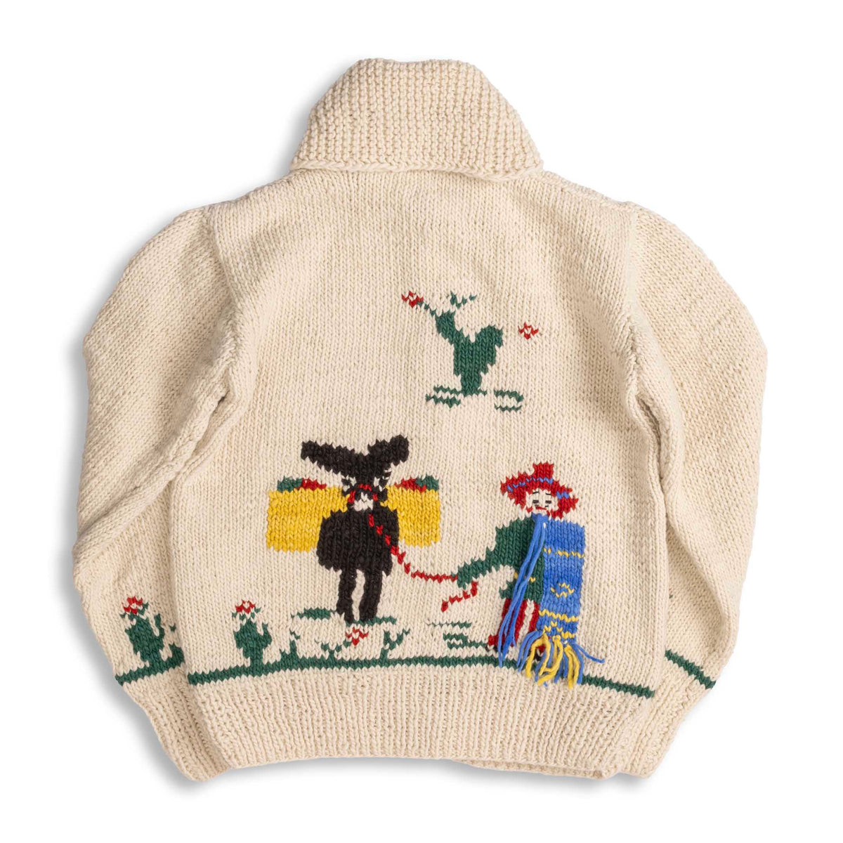 Chamula Souvenir Paisaje Zipper Cardigan Ivory-Cardigan-Clutch Cafe