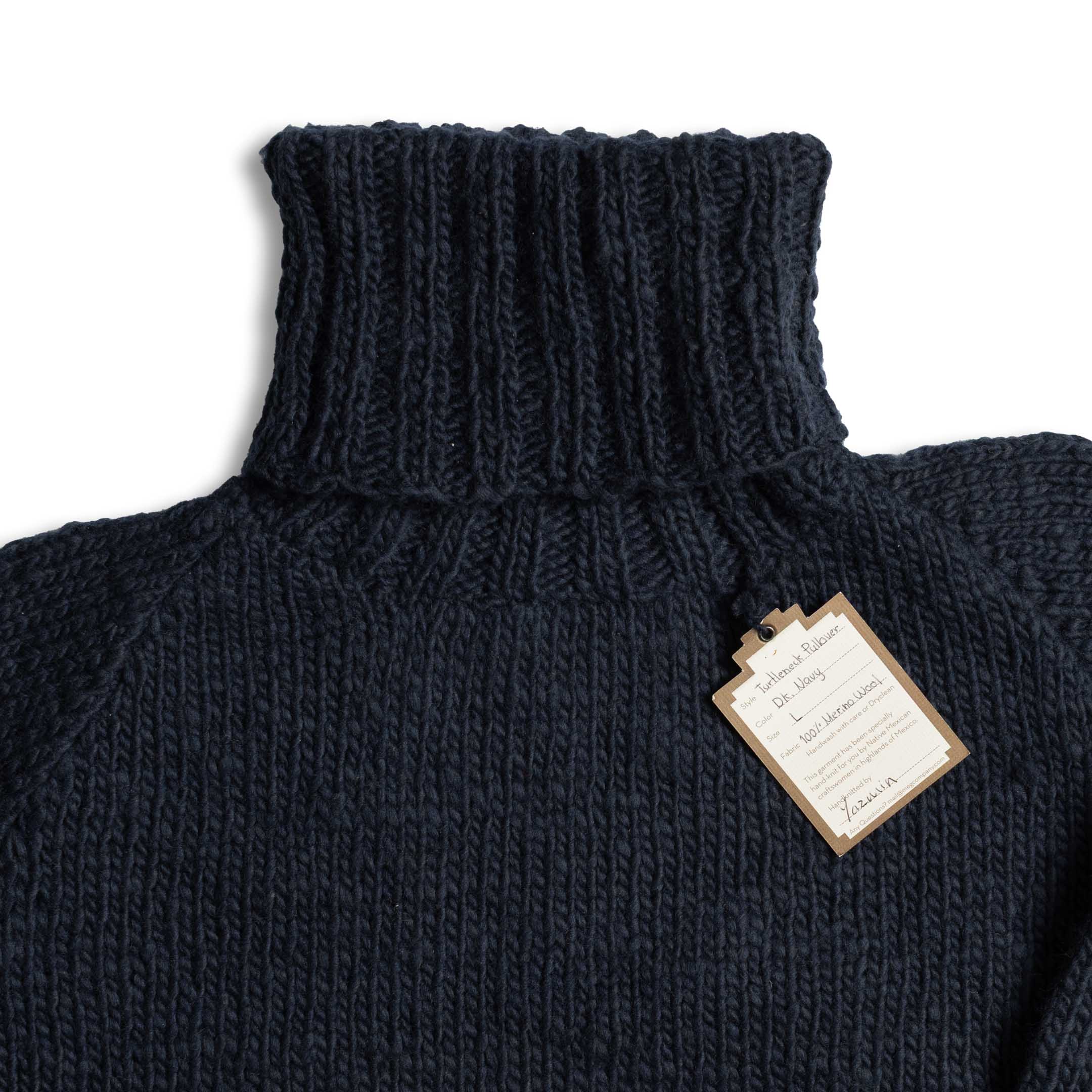 Chamula Turtleneck Pullover Navy-Knitwear-Clutch Cafe