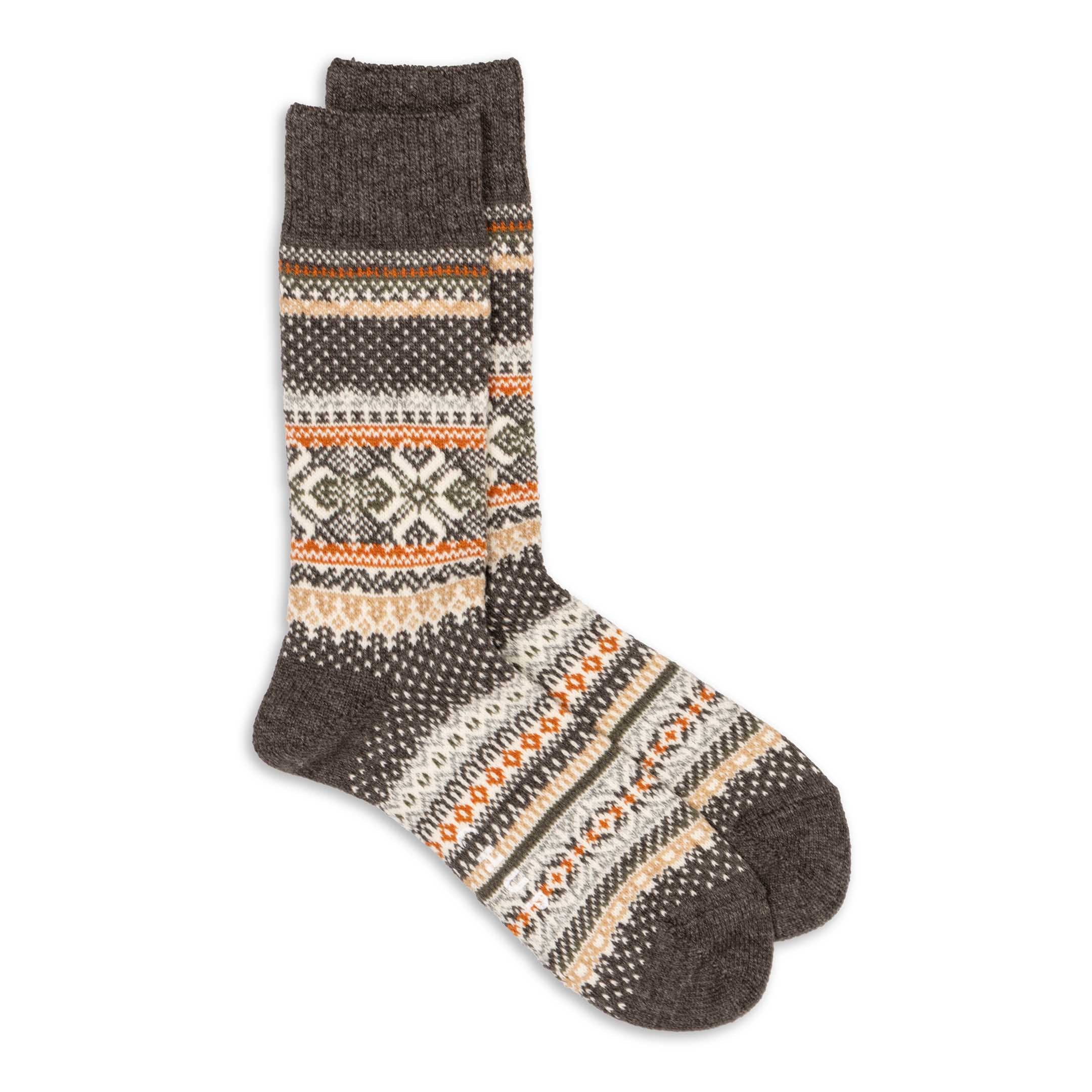 Chup Hansker Crew Socks Brown Mix-Socks-Clutch Cafe