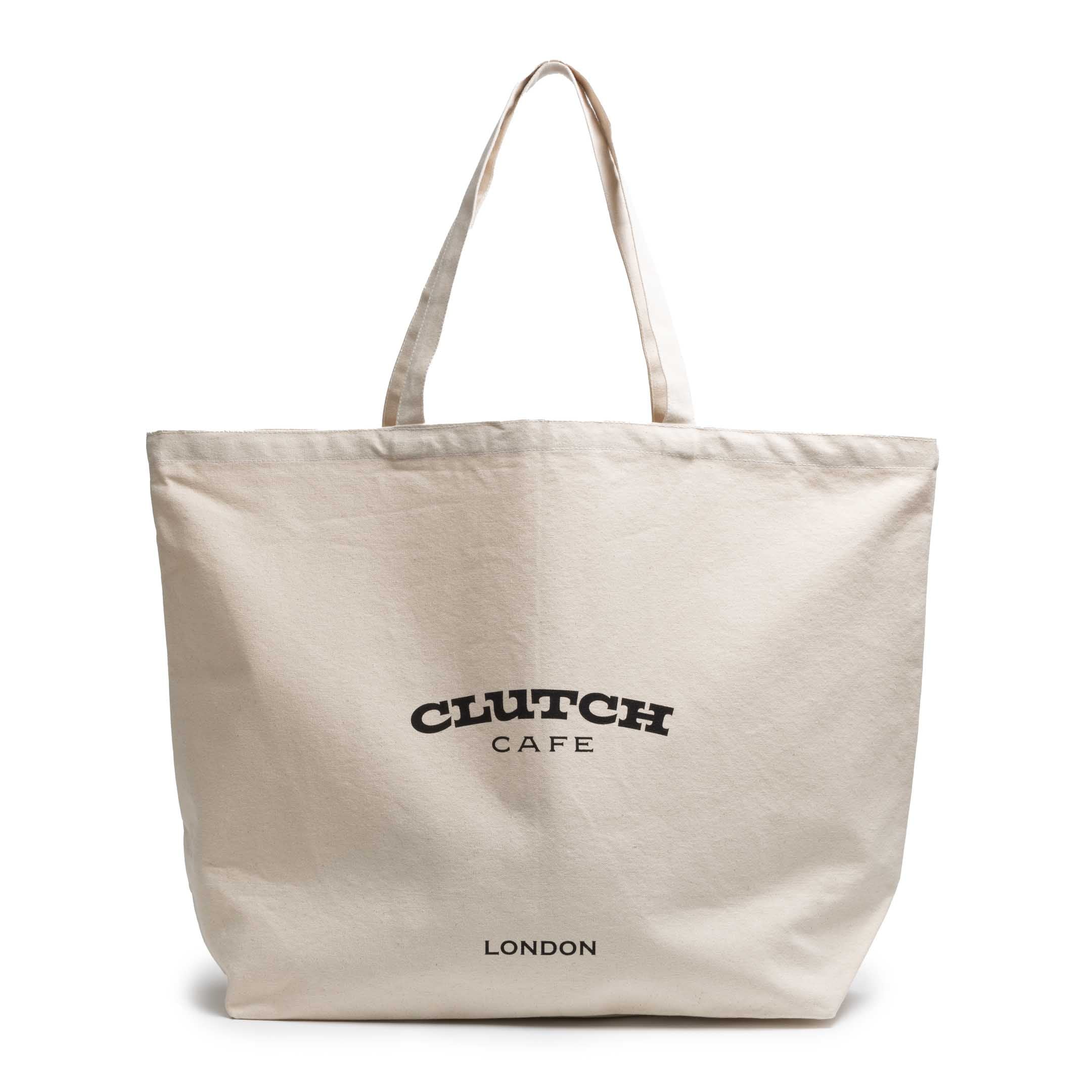Clutch Cafe Cotton Canvas Tote Bag Large Ecru-Tote Bag-Clutch Cafe