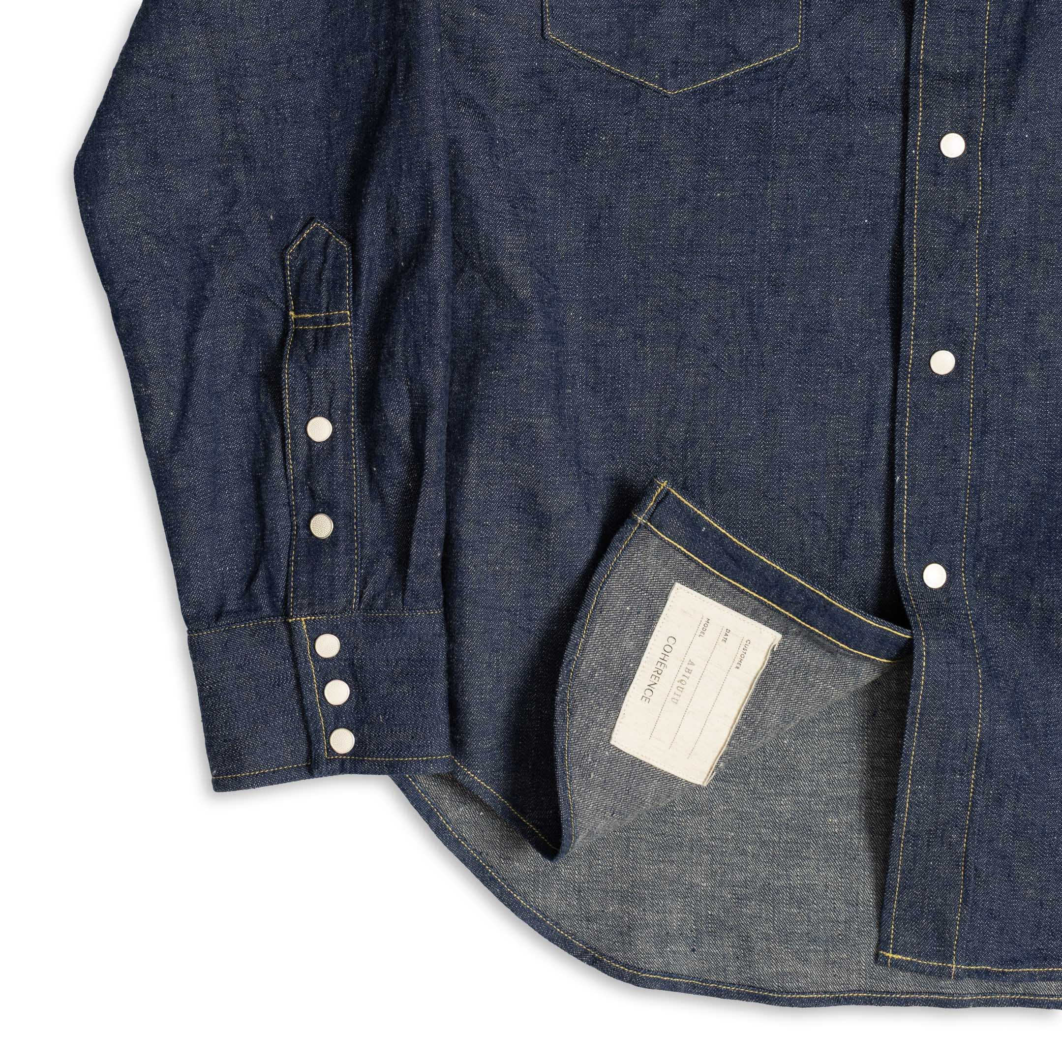 Coherence Abiquiu Western Shirt 10 oz Logger Selvedge Denim Indigo-Shirt-Clutch Cafe