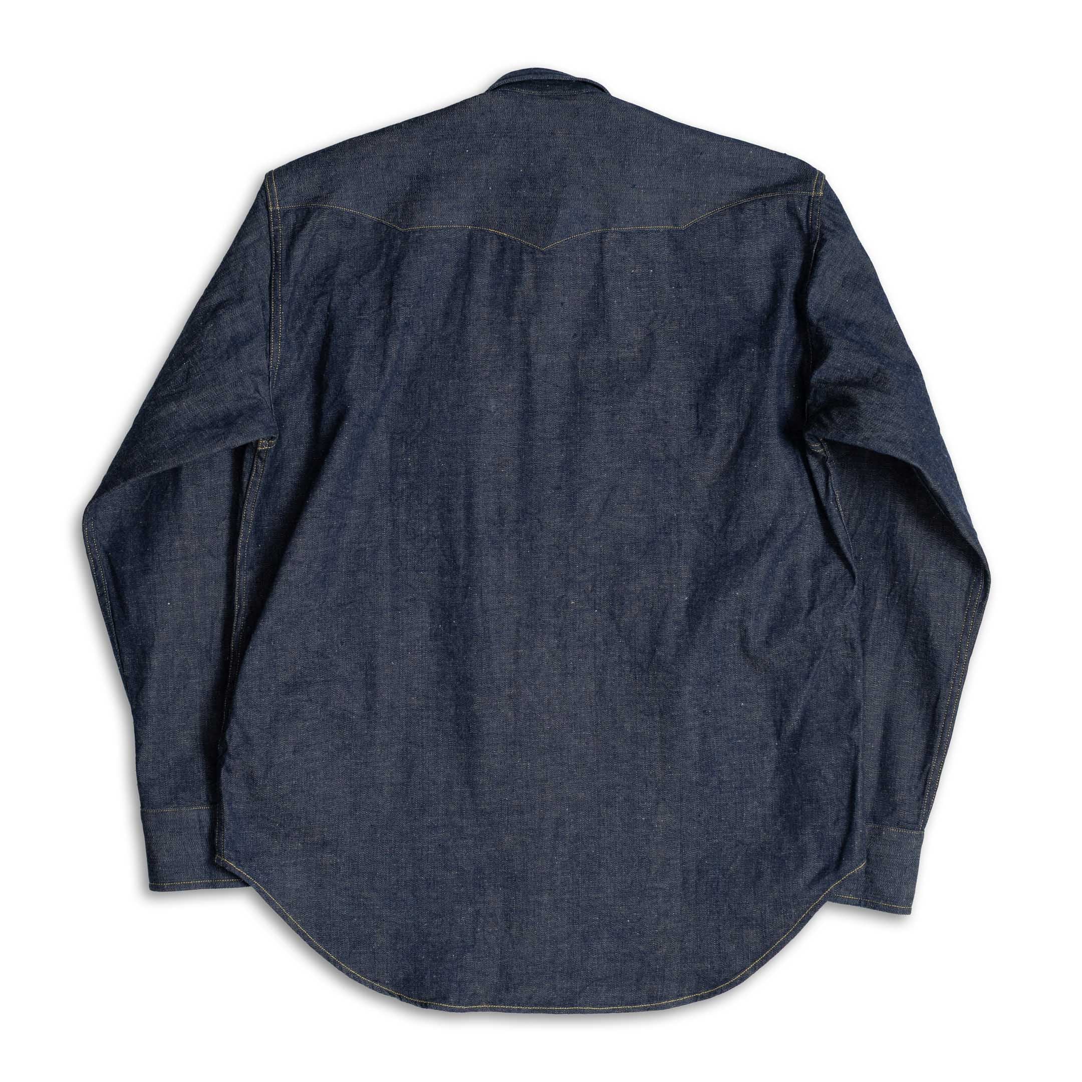 Coherence Abiquiu Western Shirt 10 oz Logger Selvedge Denim Indigo-Shirt-Clutch Cafe