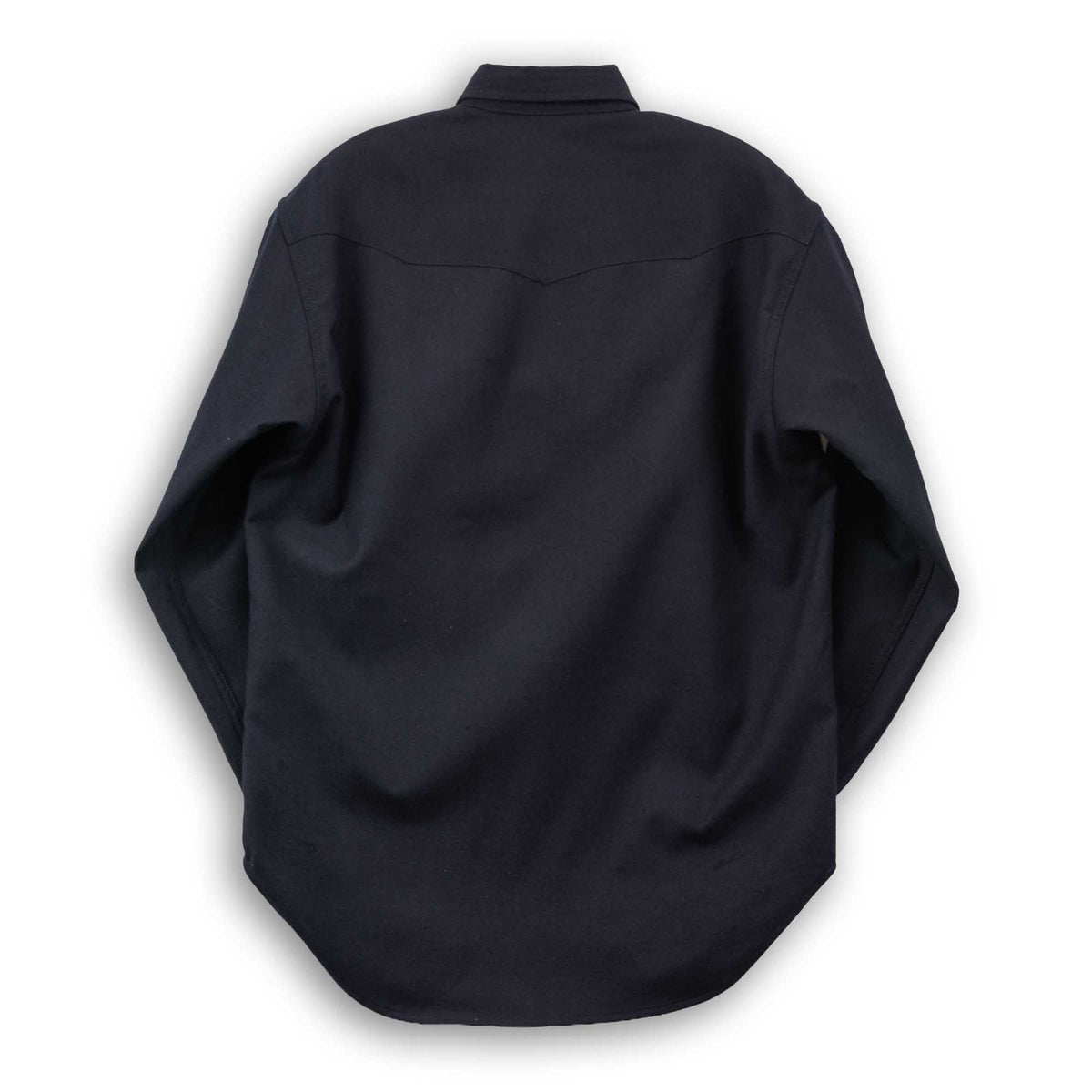 Coherence Abiquiu Western Shirt Rover Wool Twill D.Blue-Shirt-Clutch Cafe
