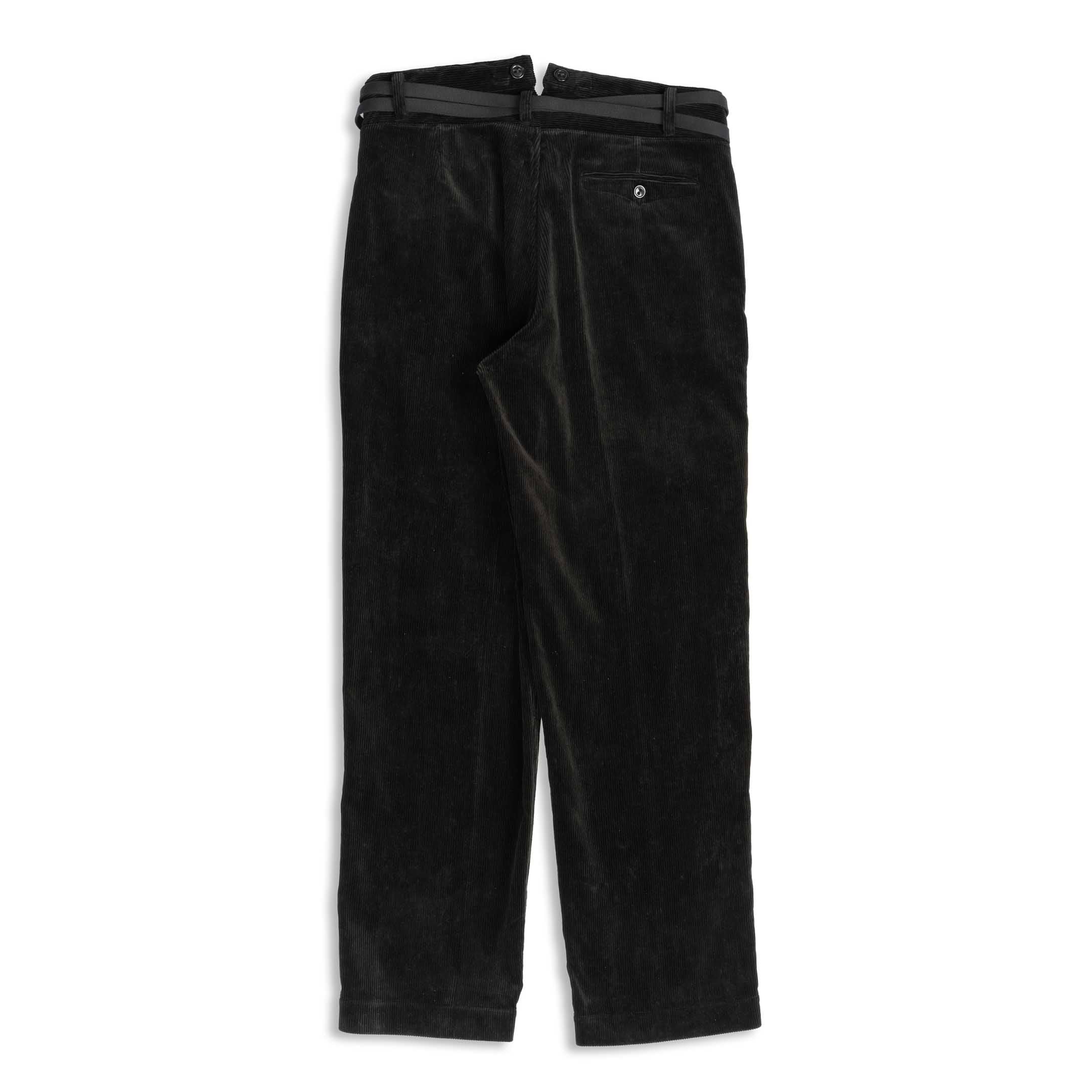 Coherence Alain 10 Wale Corduroy Black-Trousers-Clutch Cafe
