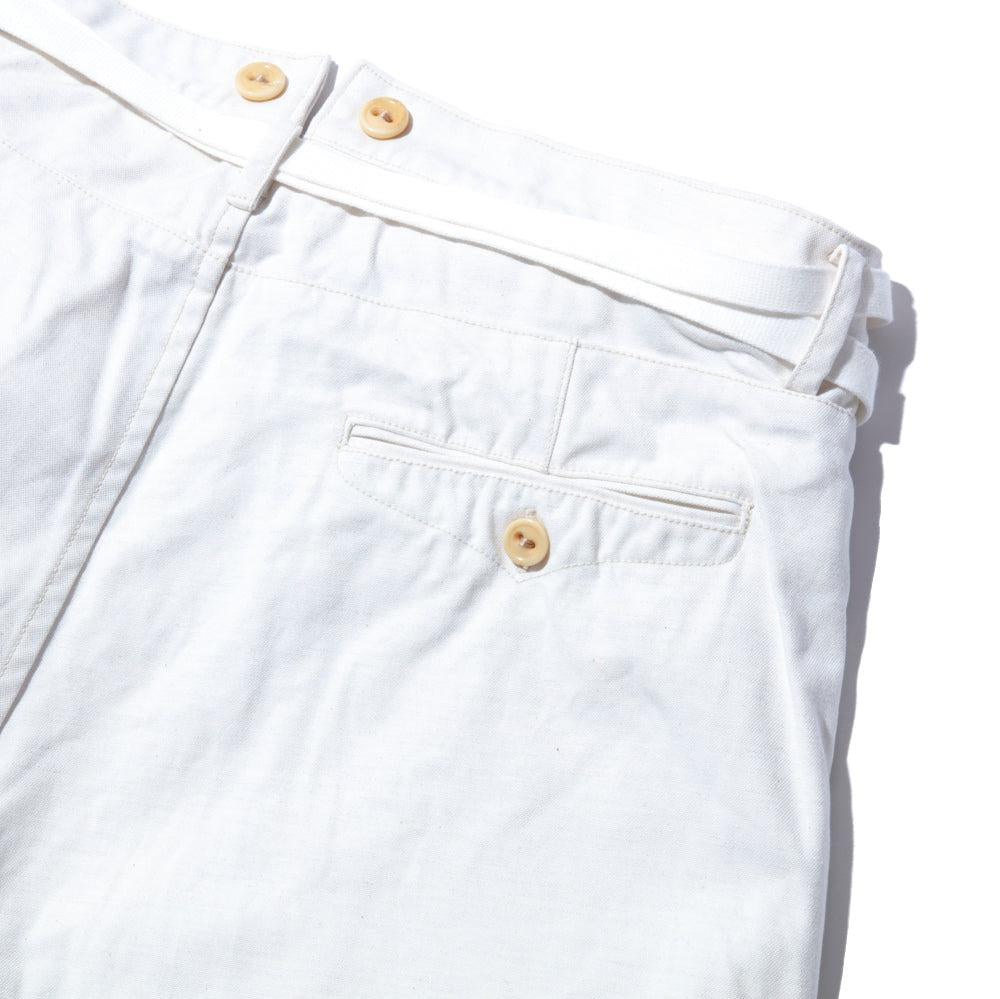 Coherence Alain Selvedge Yacht Canvas Trousers B.White-Trousers-Clutch Cafe
