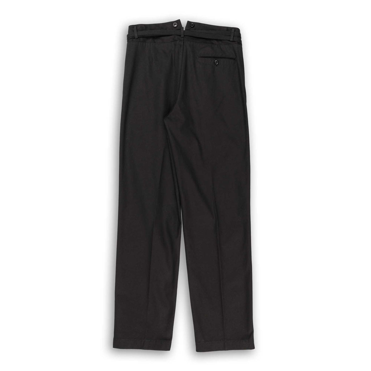 Coherence Alain Selvedge Yacht Canvas Trousers Black-Trousers-Clutch Cafe