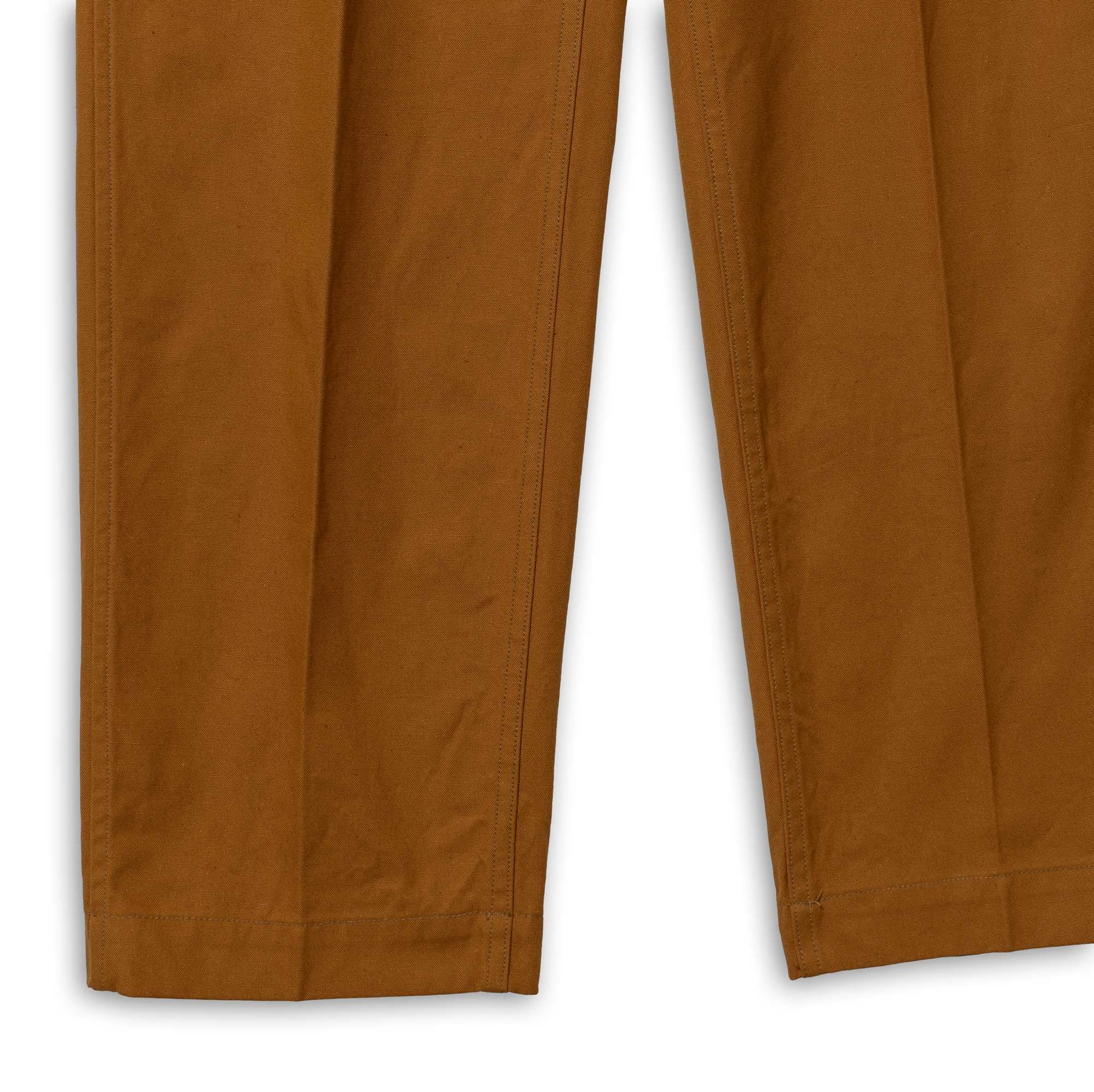 Coherence Alain Selvedge Yacht Canvas Trousers Cannele-Trousers-Clutch Cafe