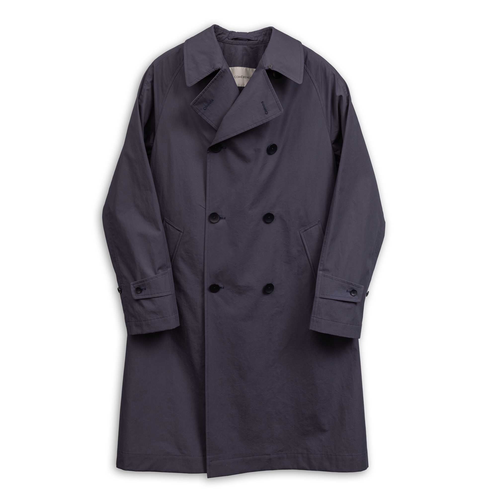 Coherence Fou Fou II Weather Resistant Cotton Slate Blue-Coat-Clutch Cafe