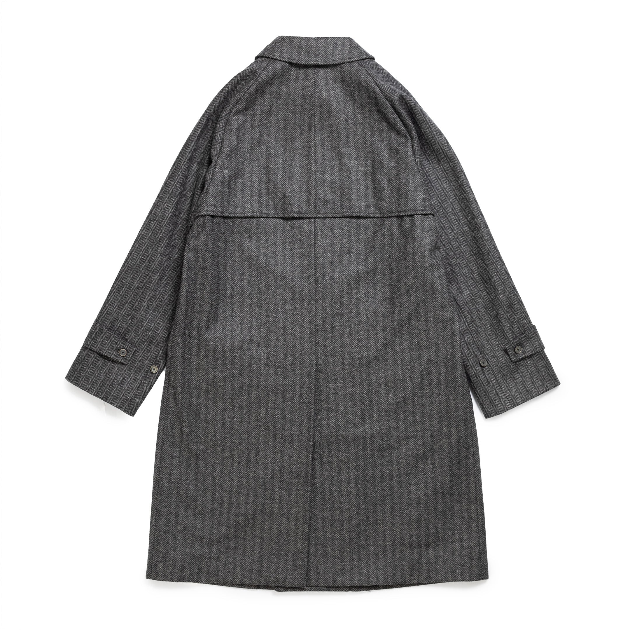 Coherence FouFou II Chevron Tweed Jersey Grey-coat-Clutch Cafe