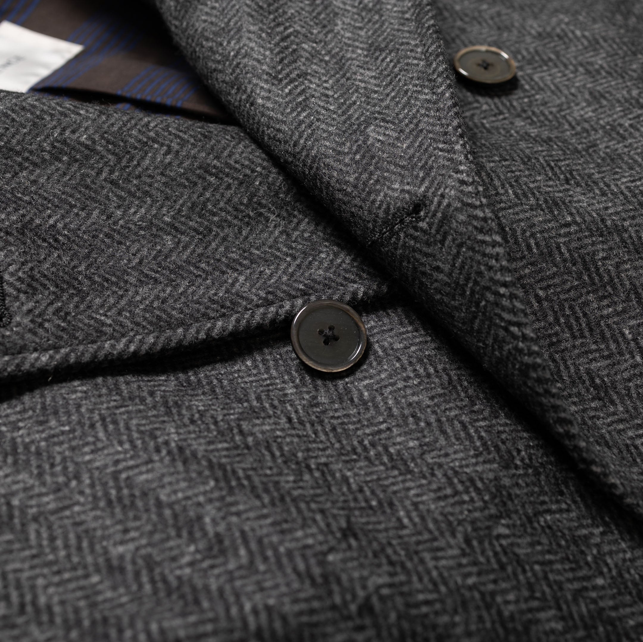 Coherence FouFou II Chevron Tweed Jersey Grey-coat-Clutch Cafe