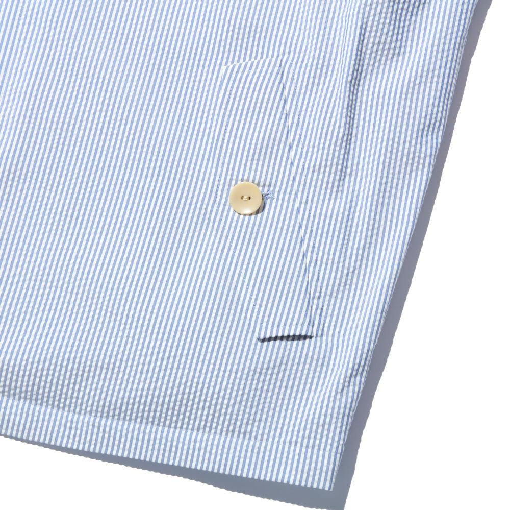 Coherence Gianni Seersucker Jacket Blue-Overcoat-Clutch Cafe