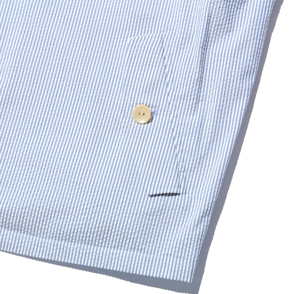 Coherence Gianni Seersucker Jacket Blue-Overcoat-Clutch Cafe