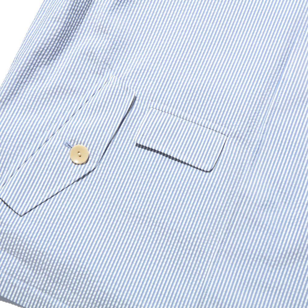 Coherence Gianni Seersucker Jacket Blue-Overcoat-Clutch Cafe