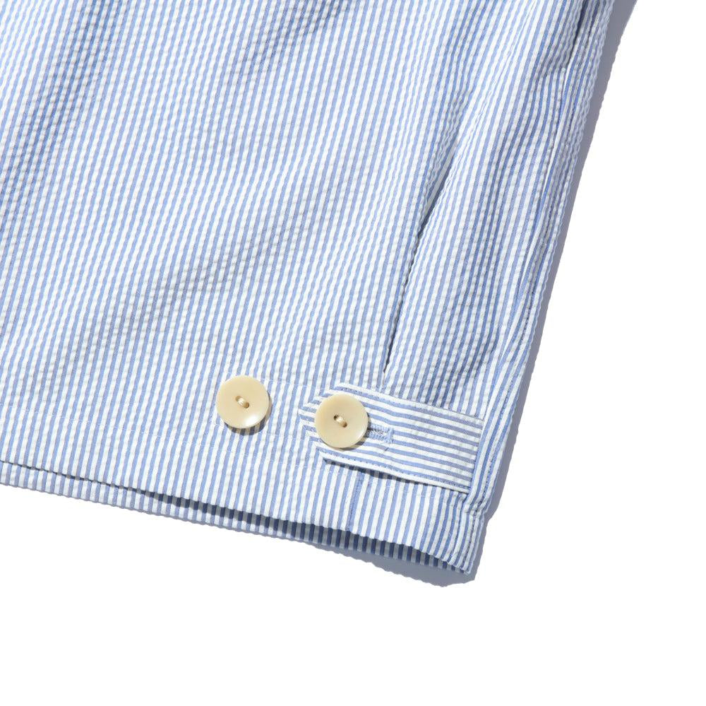 Coherence Gianni Seersucker Jacket Blue-Overcoat-Clutch Cafe