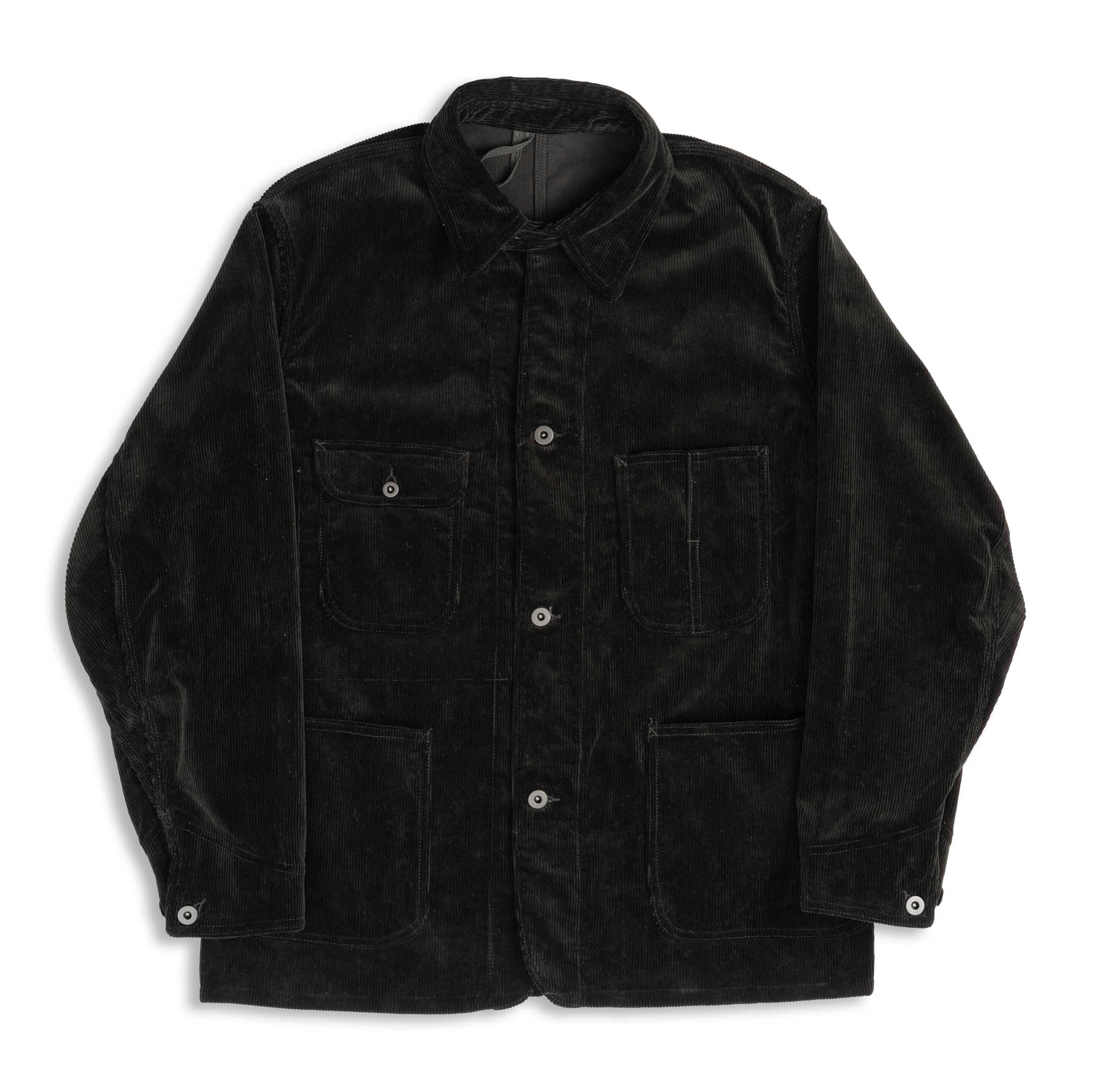 Coherence Jackson 10 Wale Corduroy Black-Jacket-Clutch Cafe