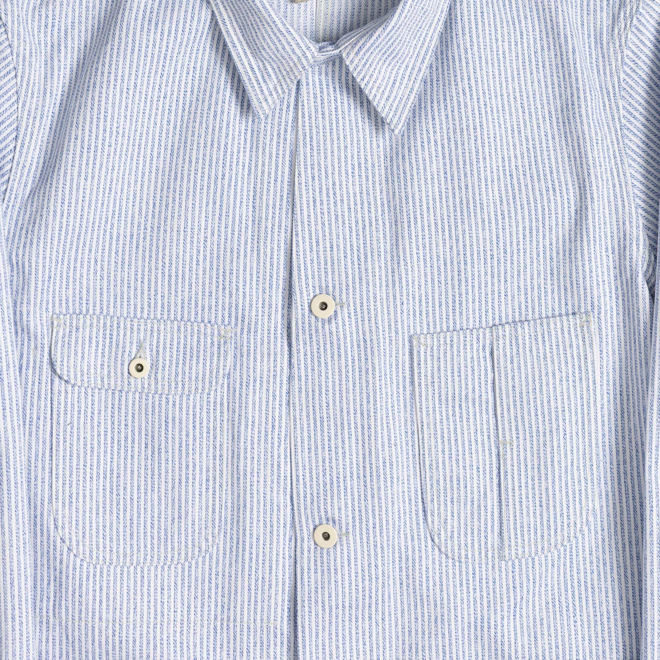 Coherence Jackson Jaspe Striped Twill Blue Stripe-Jacket-Clutch Cafe