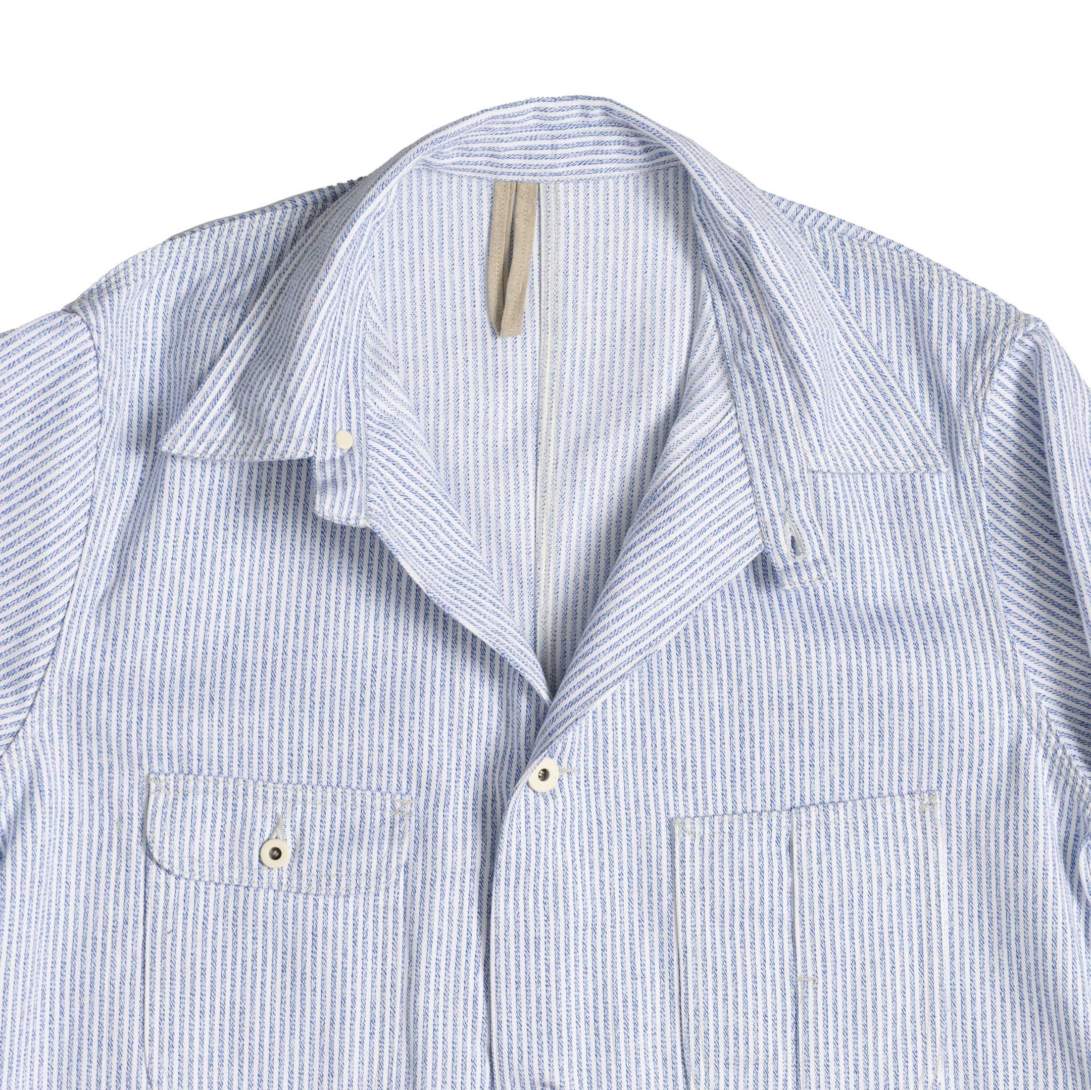 Coherence Jackson Jaspe Striped Twill Blue Stripe-Jacket-Clutch Cafe