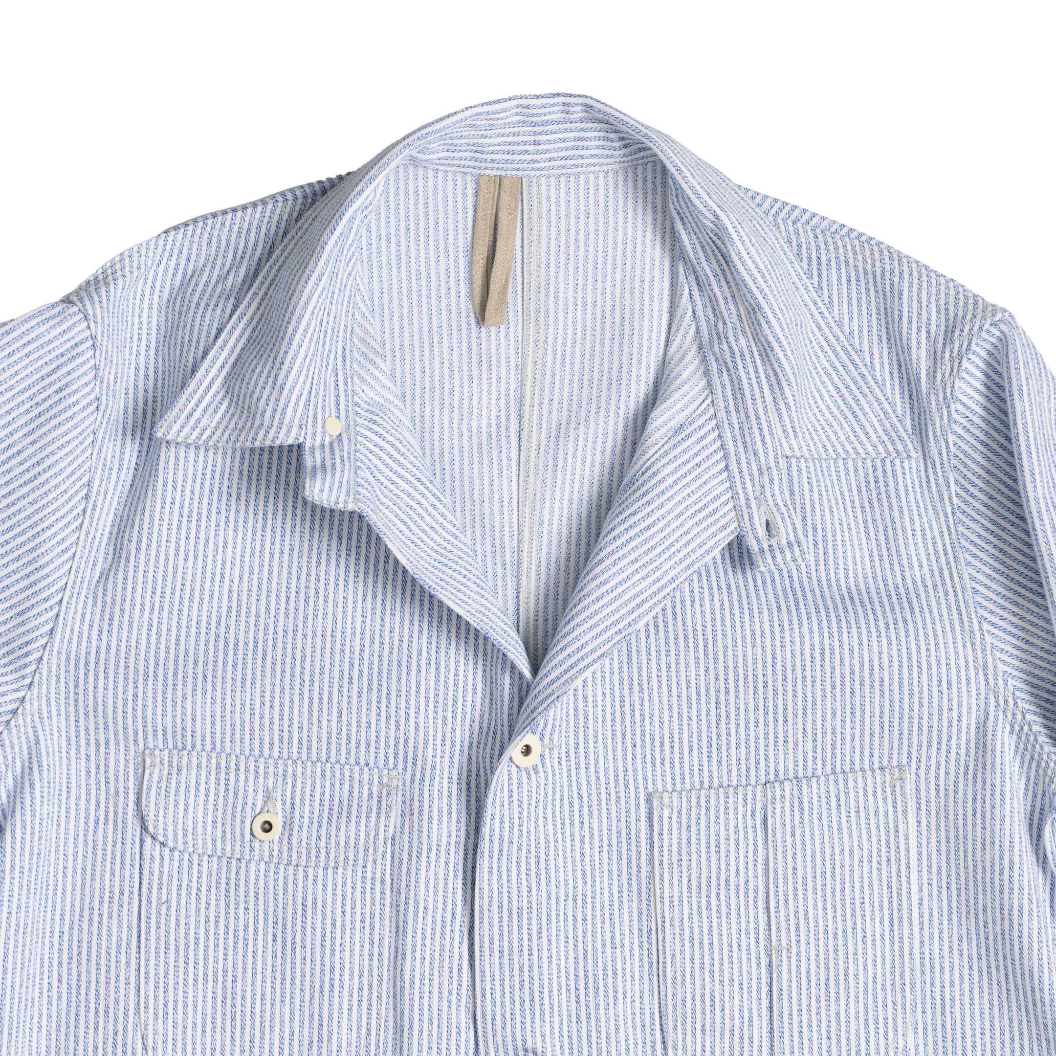 Coherence Jackson Jaspe Striped Twill Blue Stripe-Jacket-Clutch Cafe