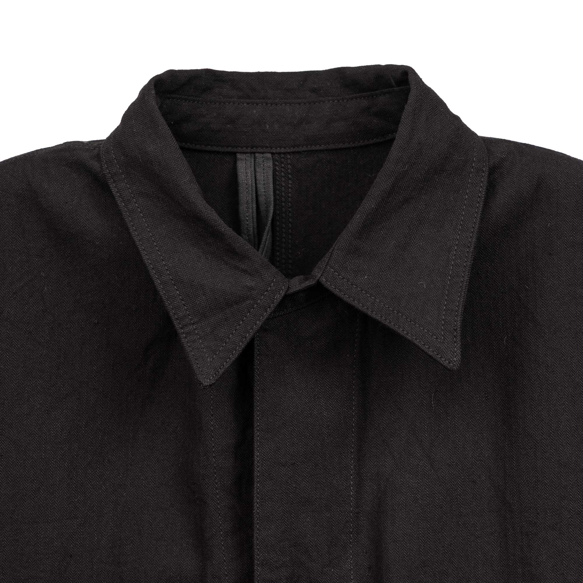 Coherence Jackson Linen/Cotton Chevron Black-Jacket-Clutch Cafe
