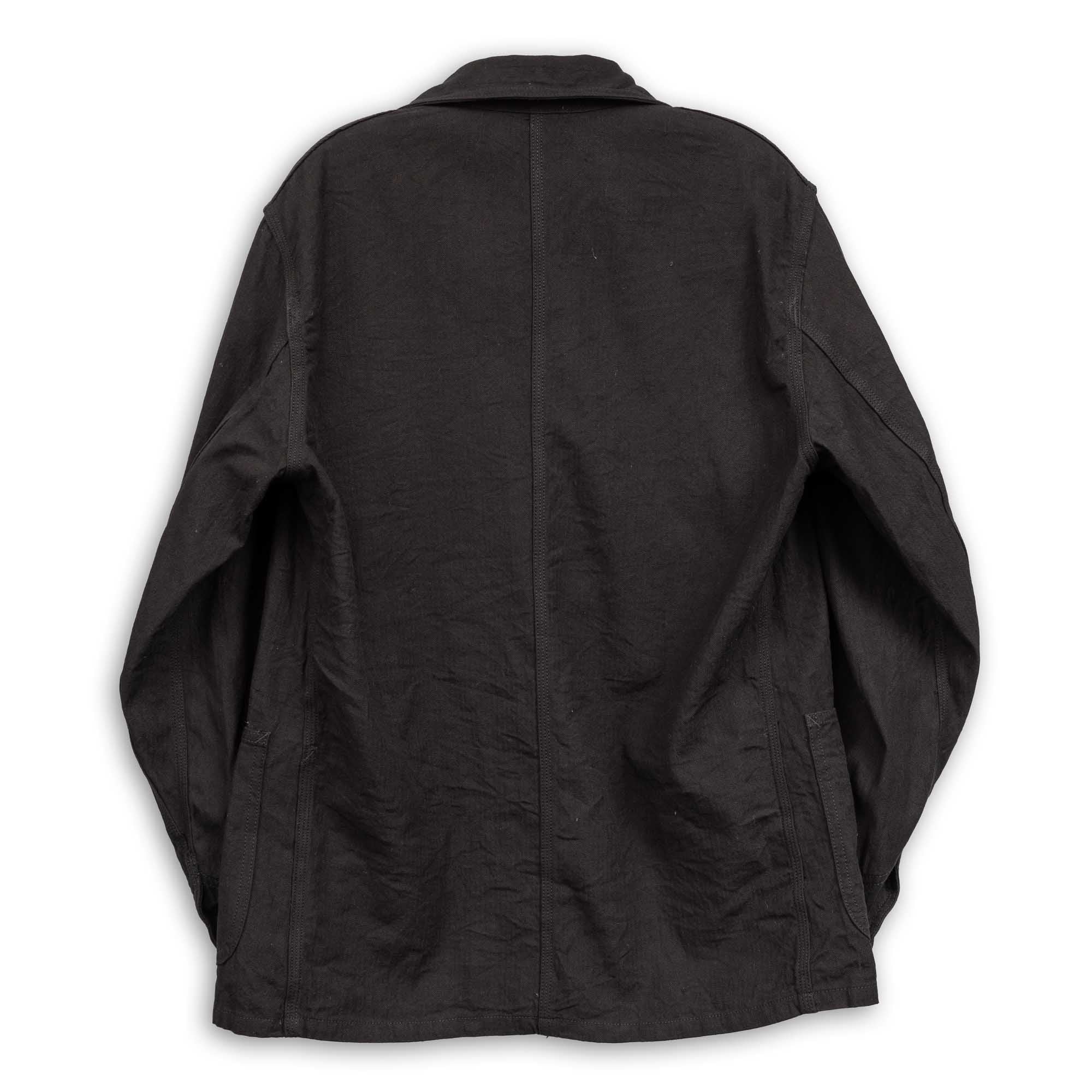 Coherence Jackson Linen/Cotton Chevron Black-Jacket-Clutch Cafe