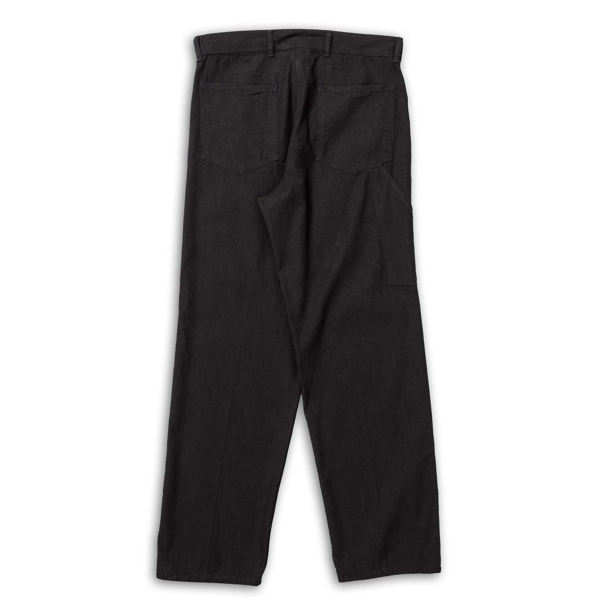 Coherence Paul Trousers Linen/Cotton Chevron Black-Trousers-Clutch Cafe