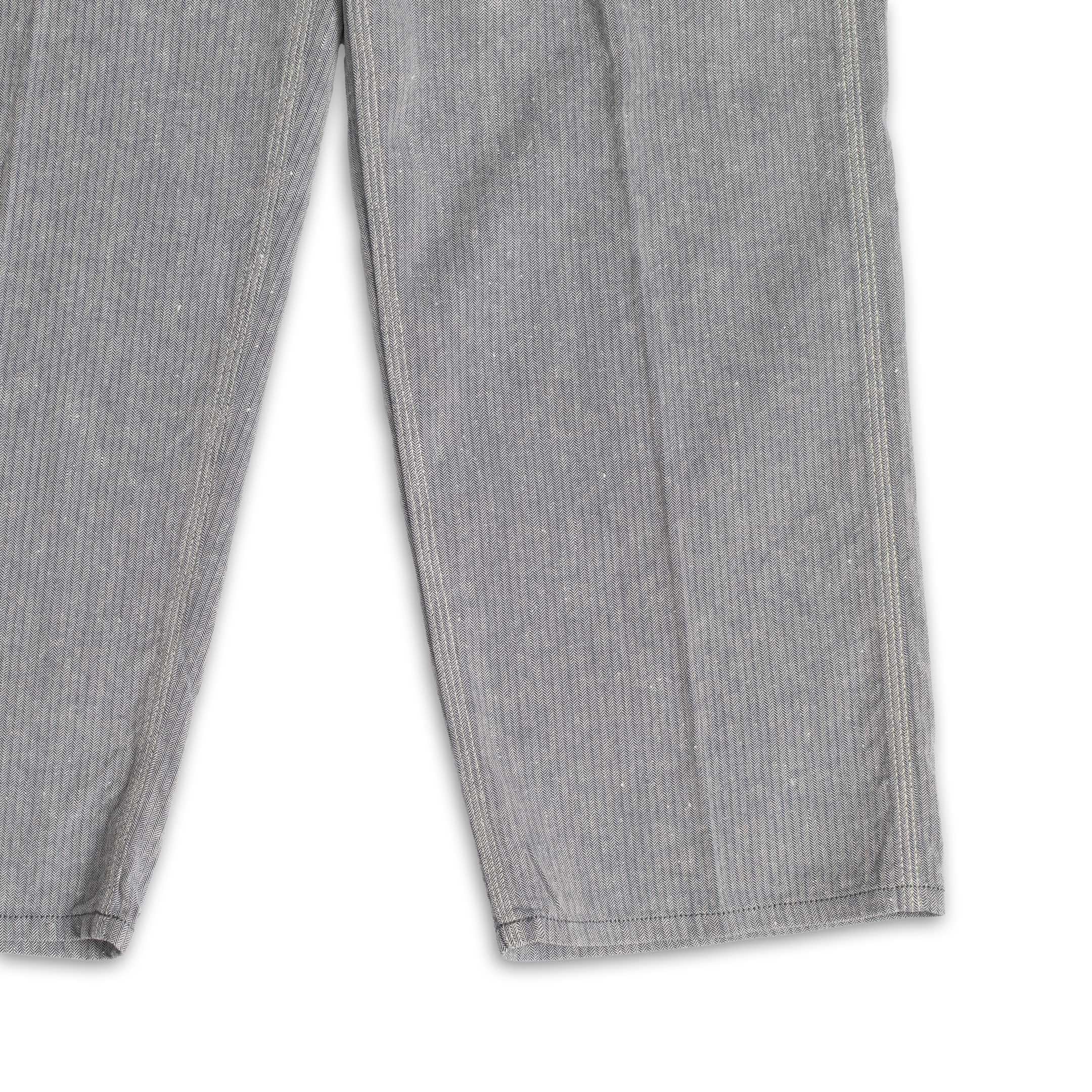 Coherence Paul Trousers Linen/Cotton Chevron Blue-Trousers-Clutch Cafe