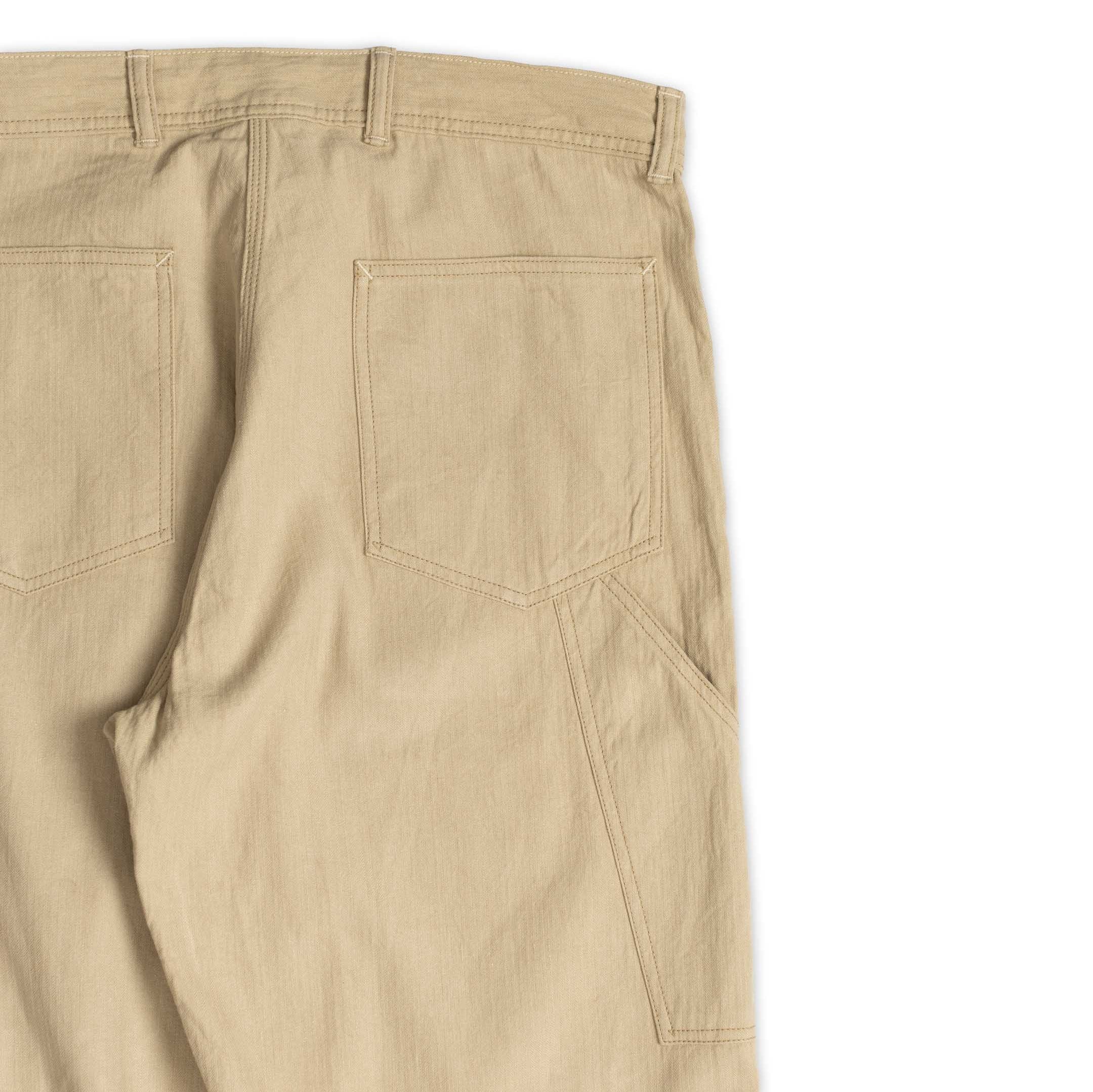 Coherence Paul Trousers Linen/Cotton Chevron Ivory-Trousers-Clutch Cafe