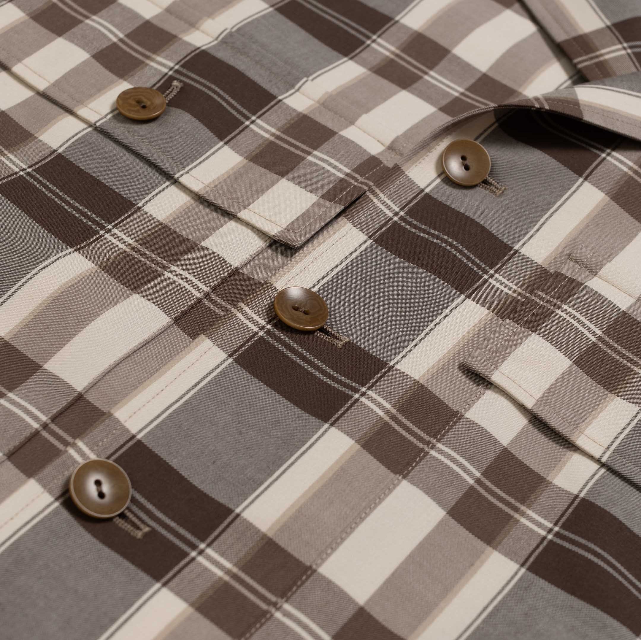 Coherence Vernon-D Antique Wool Gabardine Beige-Coat-Clutch Cafe