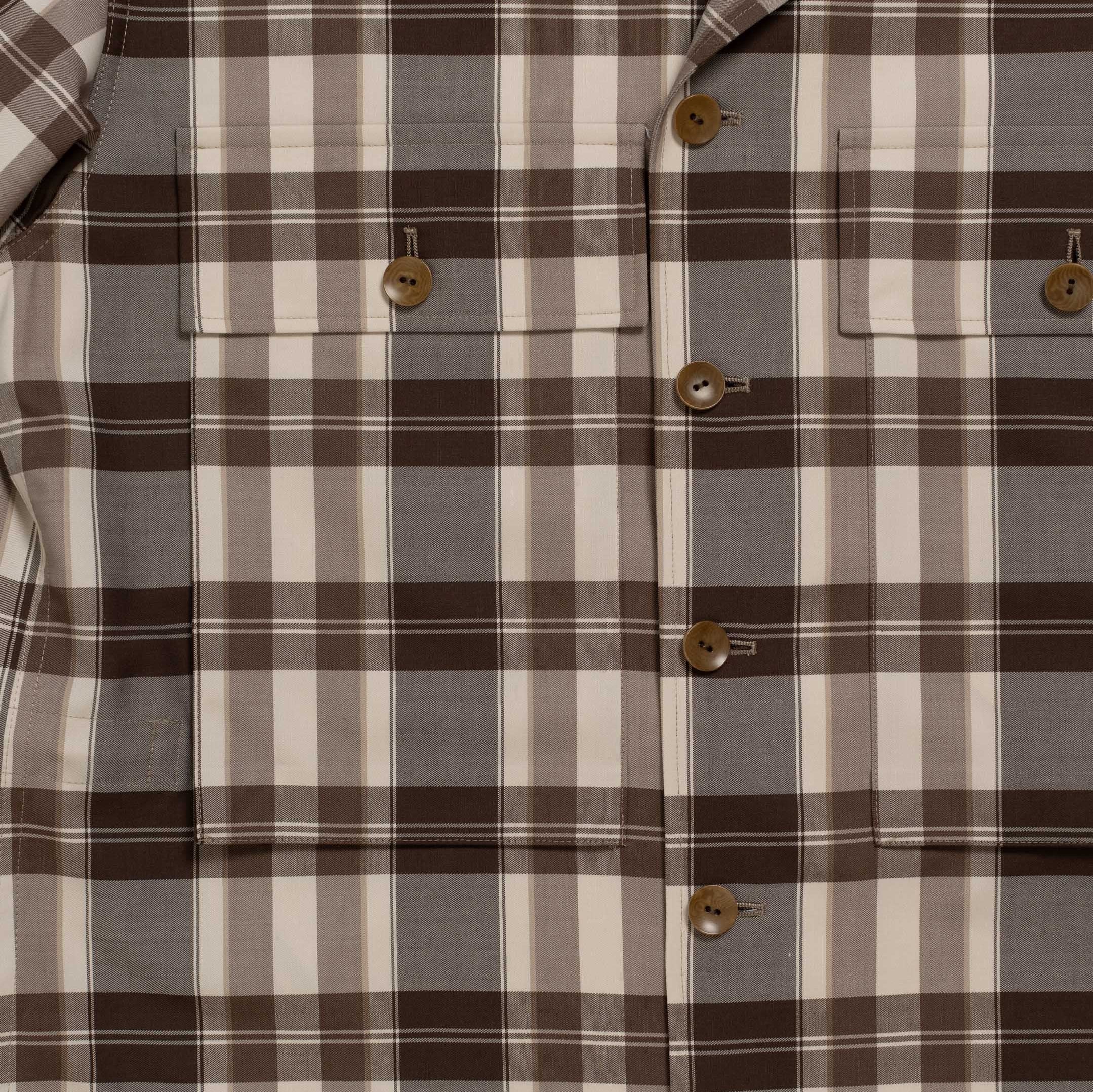 Coherence Vernon-D Antique Wool Gabardine Beige-Coat-Clutch Cafe