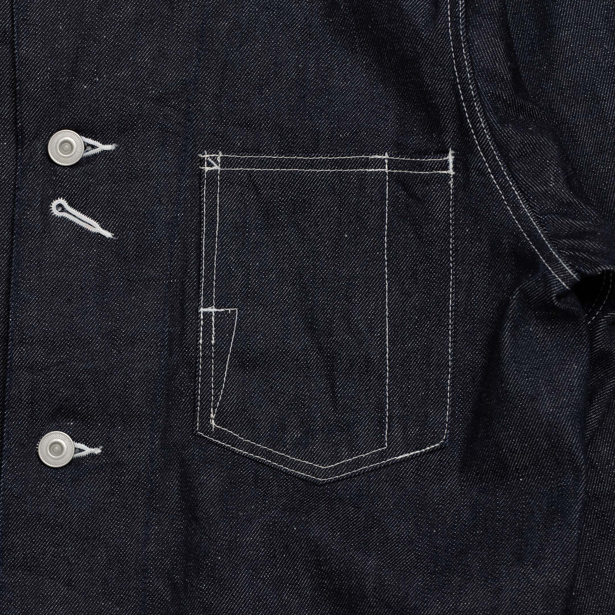 Cushman Lot. 21894 10 oz Denim Coverall-Jacket-Clutch Cafe