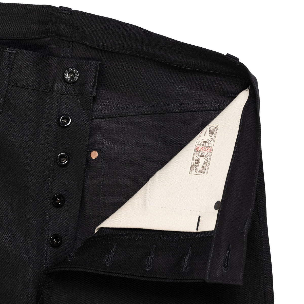 Cushman Lot. 22184 13.5 oz WW2 Model Jean Black-Jean-Clutch Cafe-selvage denim-selfedge denim