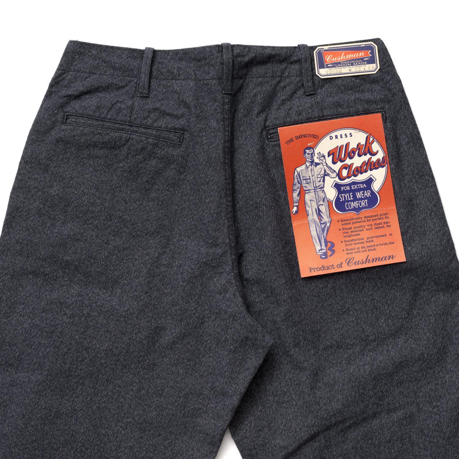 Cushman Lot 22686 Chambray Pant Salt & Pepper, Clutch Cafe London