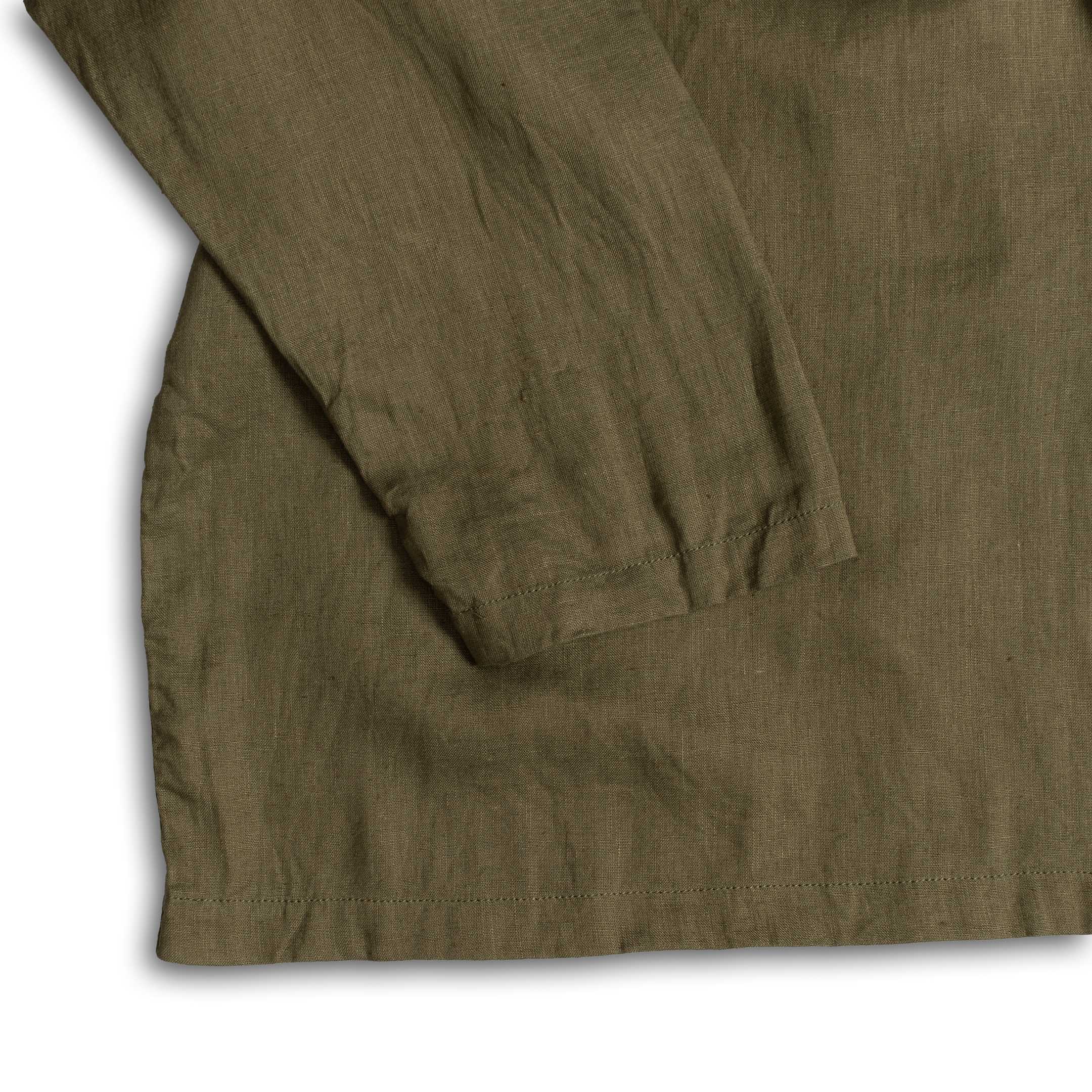 Cushman Lot. 25492 Linen Cotton Sleeping Shirt Olive-Shirt-Clutch Cafe