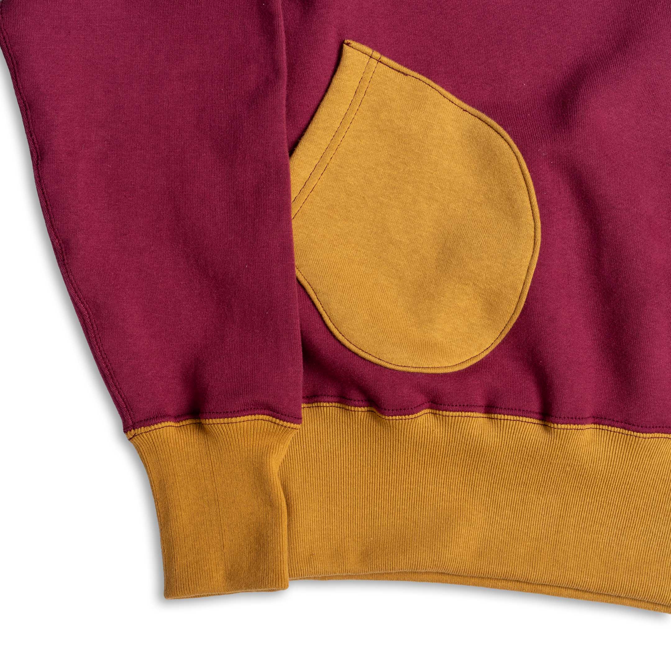 Cushman Lot. 26383 Boxing Pocket Sweat Parka Wine/Gold-Hooded Sweatshirt-Clutch Cafe