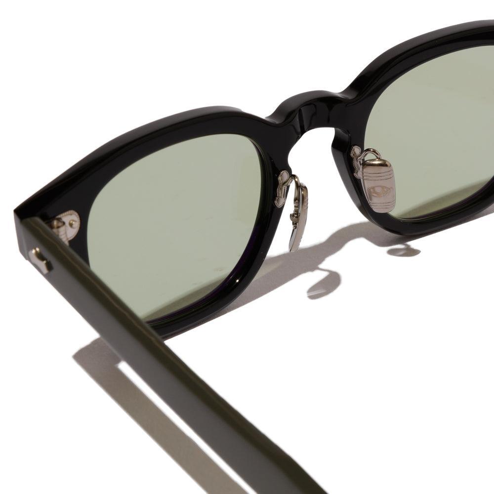 Digna Classic × Lightning #995EX "Jimmy" - Black × Grey (Green Lens)-Sunglasses-Clutch Cafe