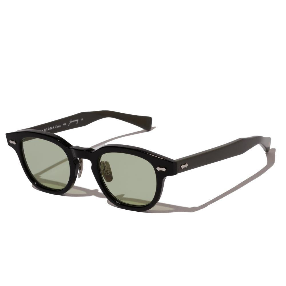 Digna Classic × Lightning #995EX "Jimmy" - Black × Grey (Green Lens)-Sunglasses-Clutch Cafe