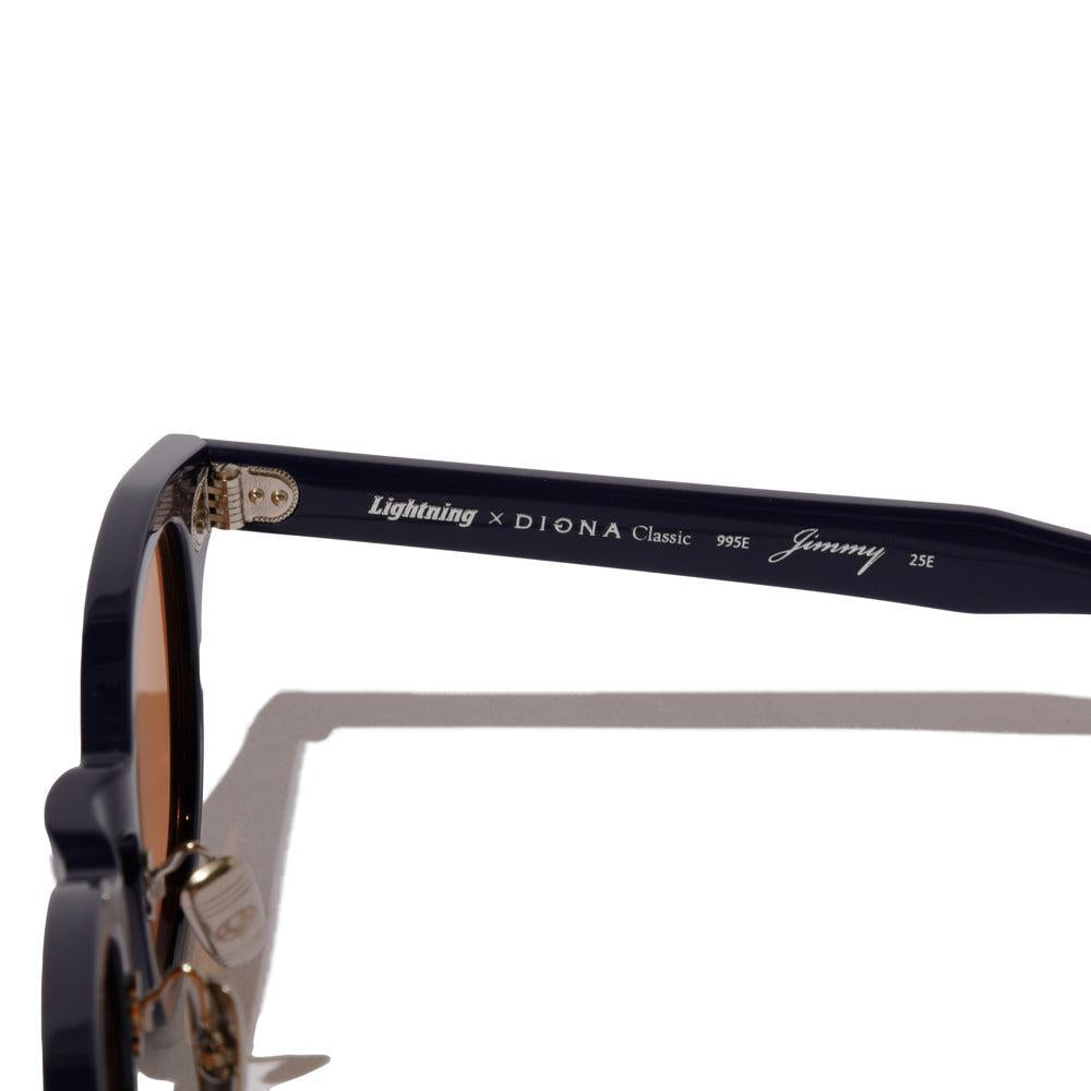 Digna Classic × Lightning #995EX "Jimmy" - Navy (Orange Lens)-Sunglasses-Clutch Cafe