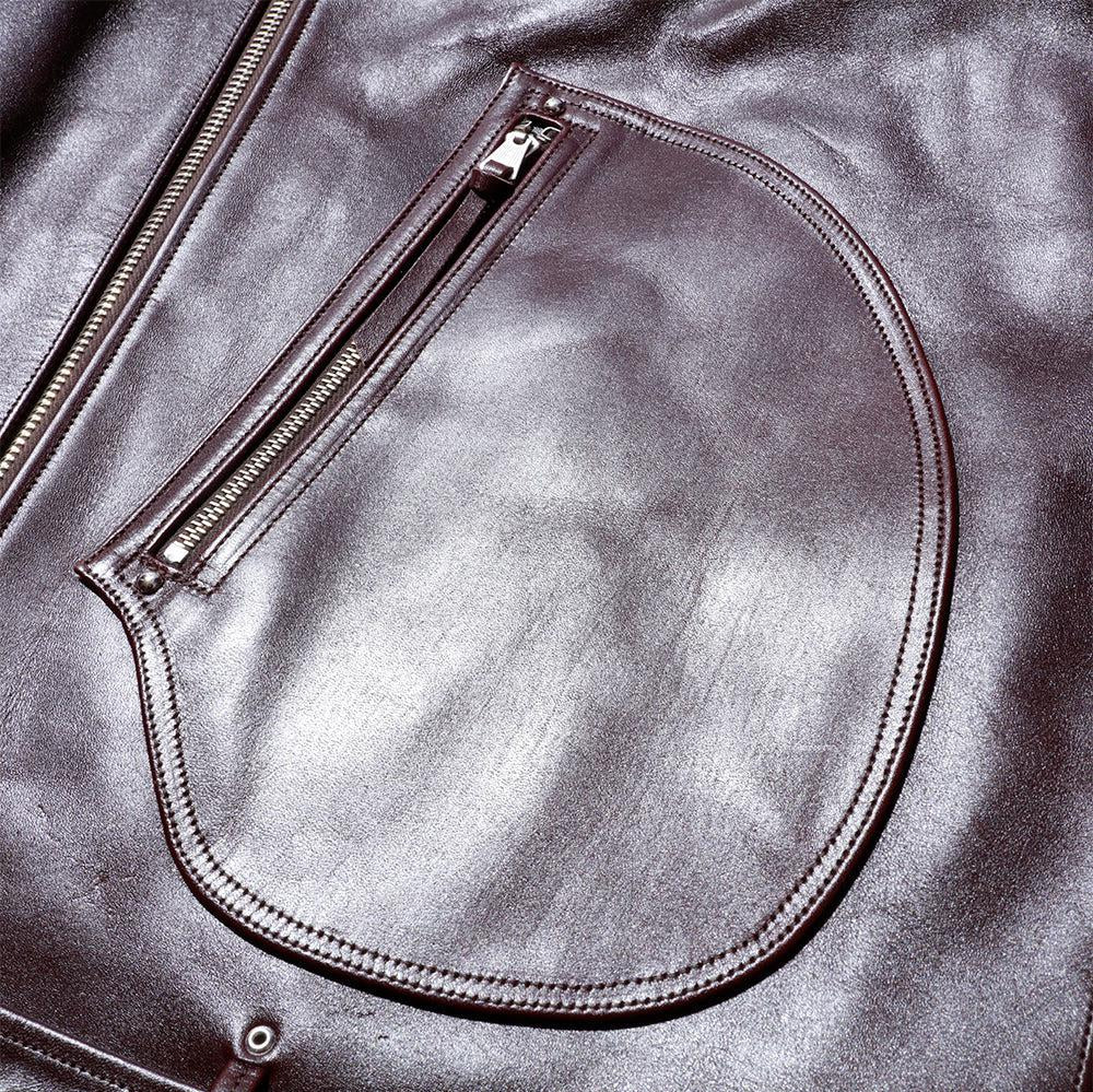 Fountain Head Leathers Beta Horsehide Leather Jacket Brown-Leather Jacket-Clutch Cafe