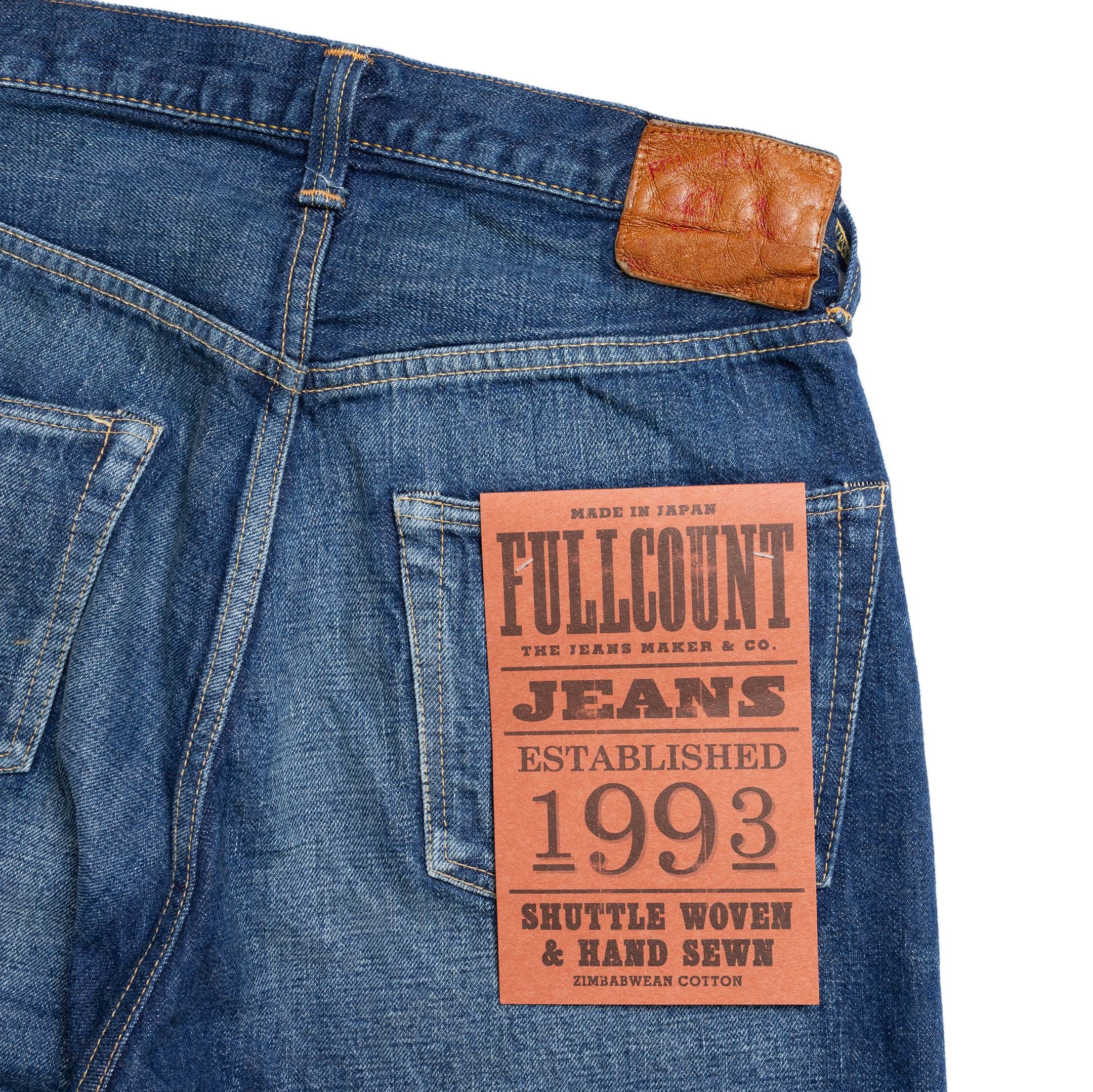Full Count 1344-0105 More Than Real Jean-Jean-Clutch Cafe-selvage denim-selfedge denim