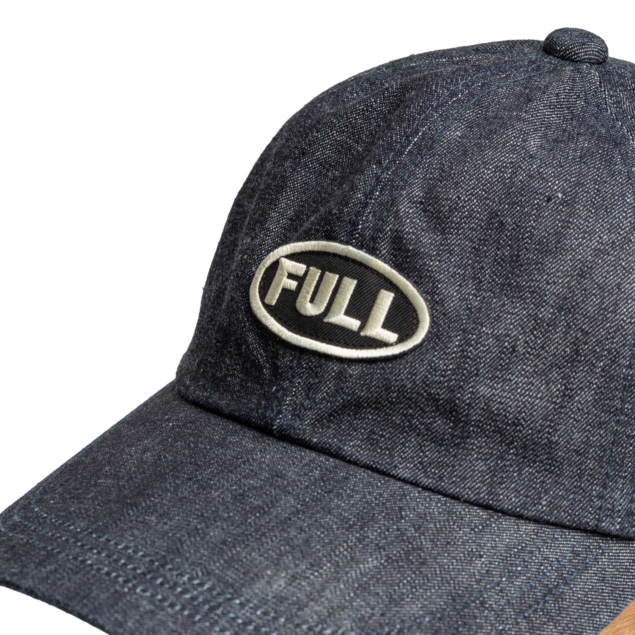 Full Count Black Denim Baseball Cap Indigo Blue-Baseball Cap-Clutch Cafe