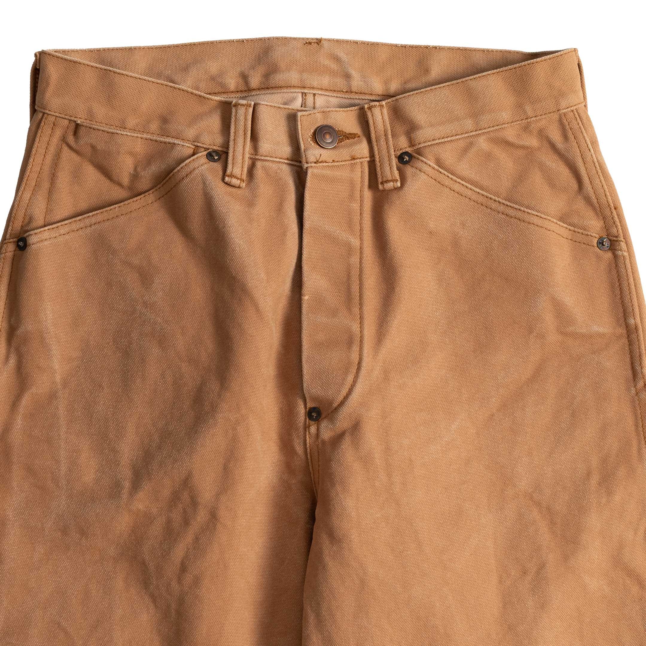 Full Count Persimmon Tannin Dye Heavy Duck Work Pant Brown-Trousers-Clutch Cafe