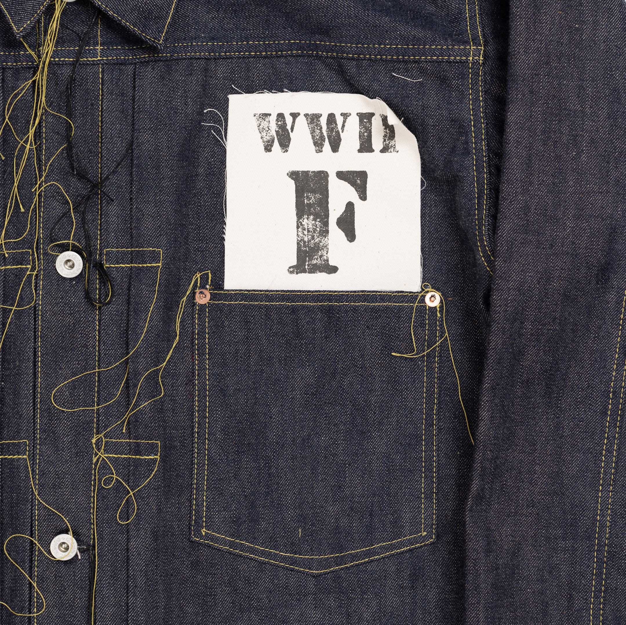 Full Count S2107 WWII Brown Cotton Denim Jacket-Denim Jacket-Clutch Cafe