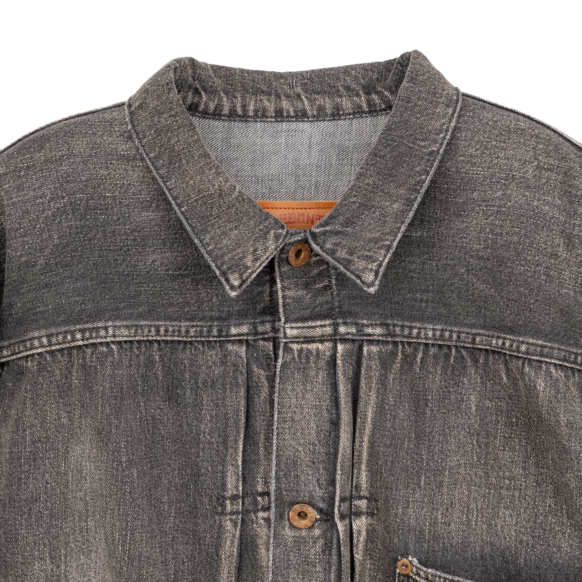 Full Count S2107 WWII Model 11.5oz Denim Jacket HW 'Master Of Reality' Black-Clutch Cafe
