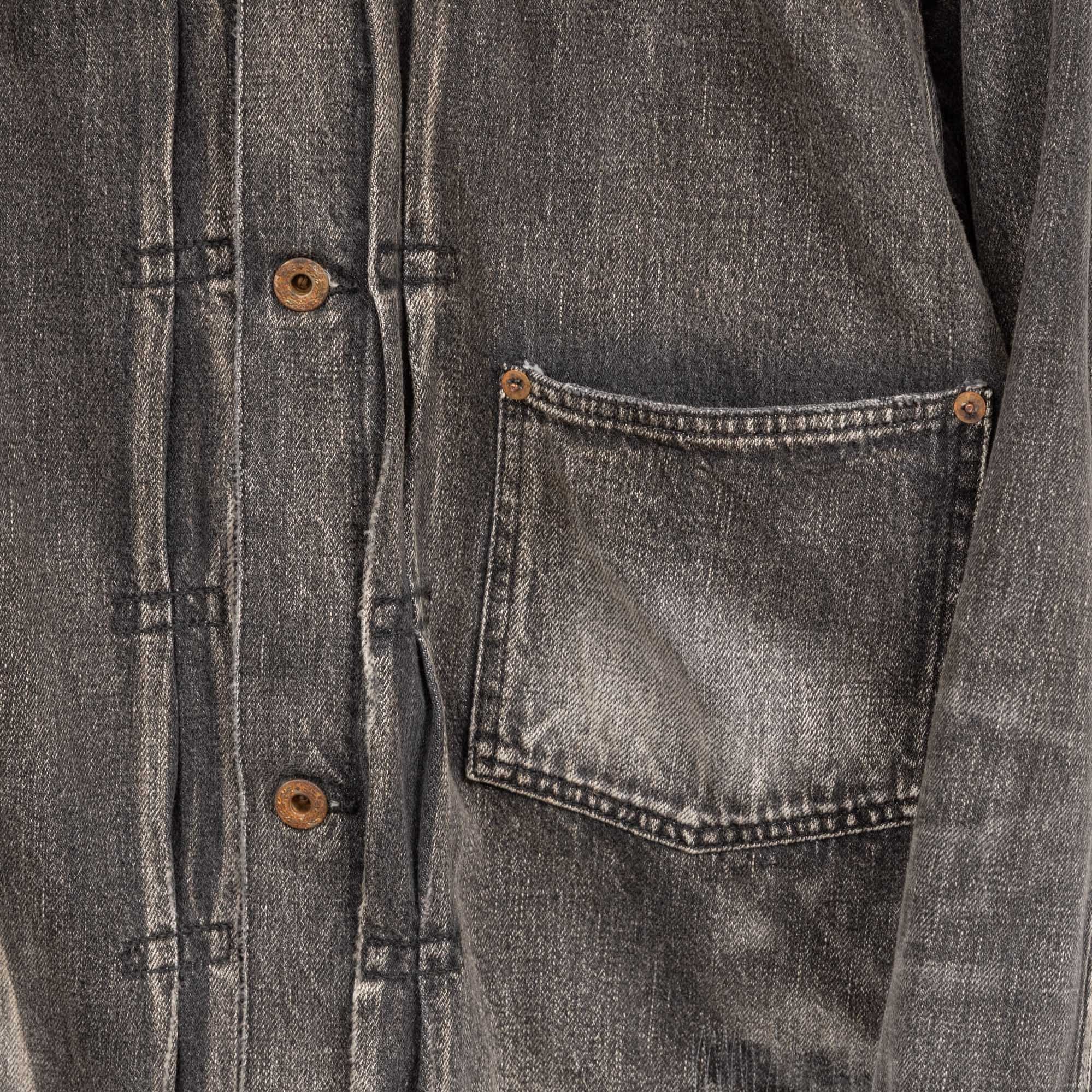 Full Count S2107 WWII Model 11.5oz Denim Jacket HW 'Master Of Reality' Black-Clutch Cafe