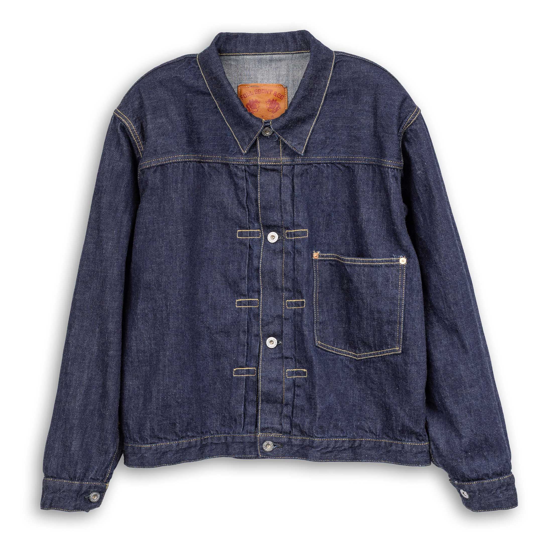 Full Count S2107SSW WWII Model 11.5oz Denim Jacket Indigo-Denim Jacket-Clutch Cafe