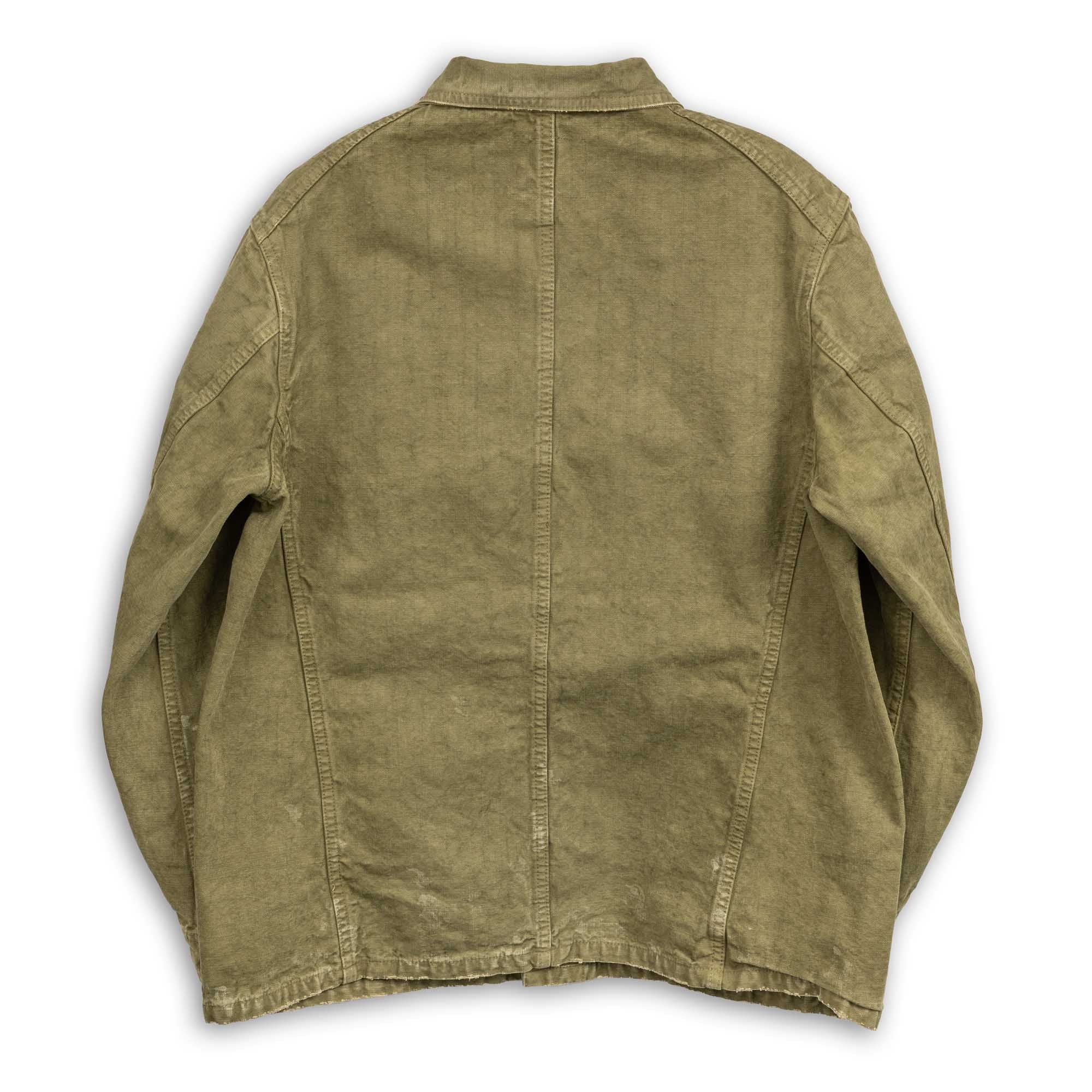 Full Count Tent Cloth Chore Jacket VE (Vintage Effect) Olive Drab-Jacket-Clutch Cafe