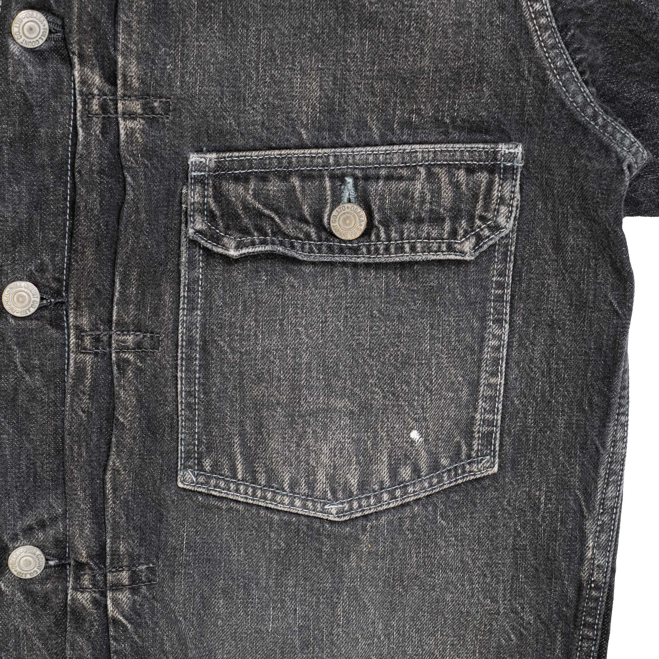 Full Count Type 1 Denim Jacket Dartford Black-Denim Jacket-Clutch Cafe